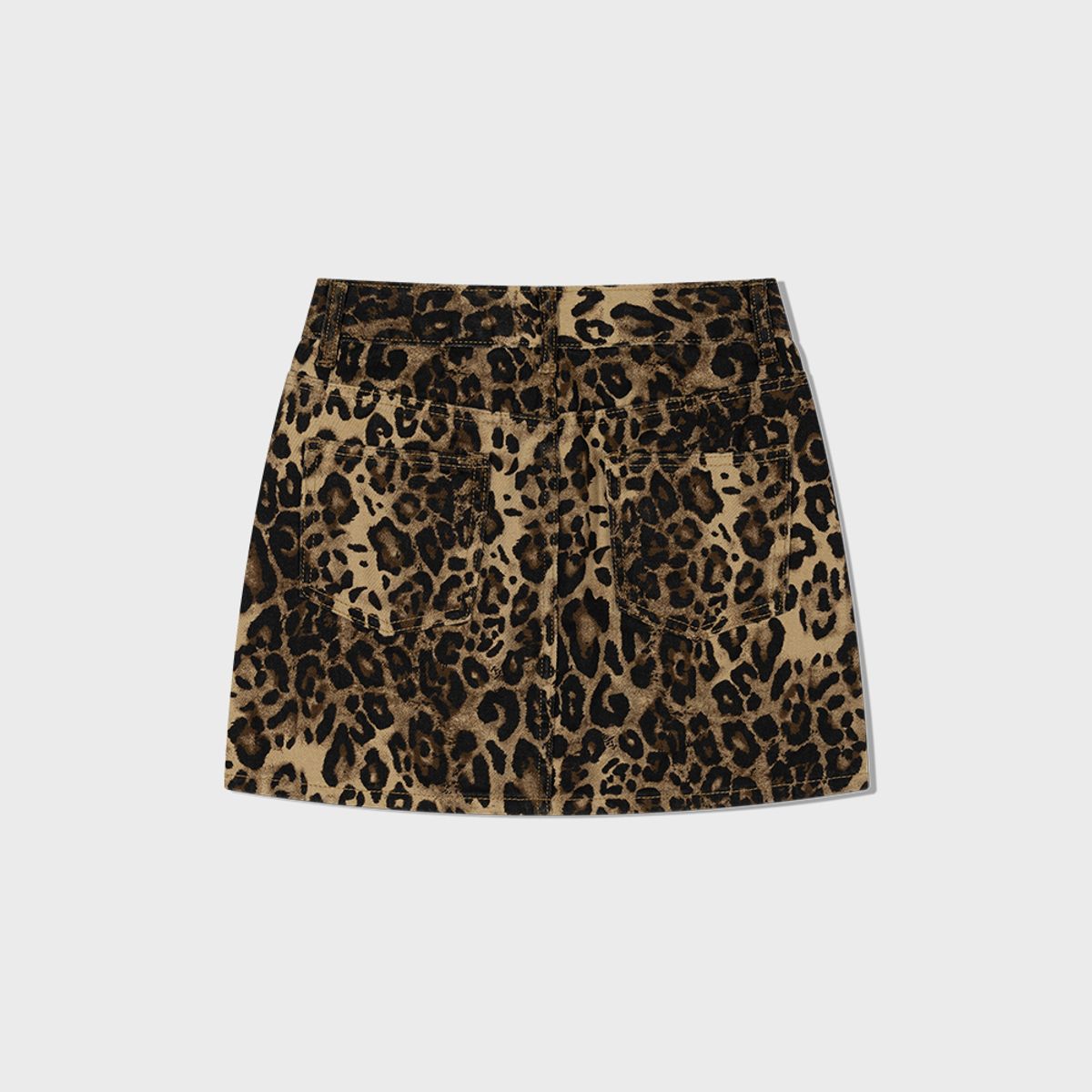 모아(MOAA) Leopard Print Mini Skirt (Pattern)