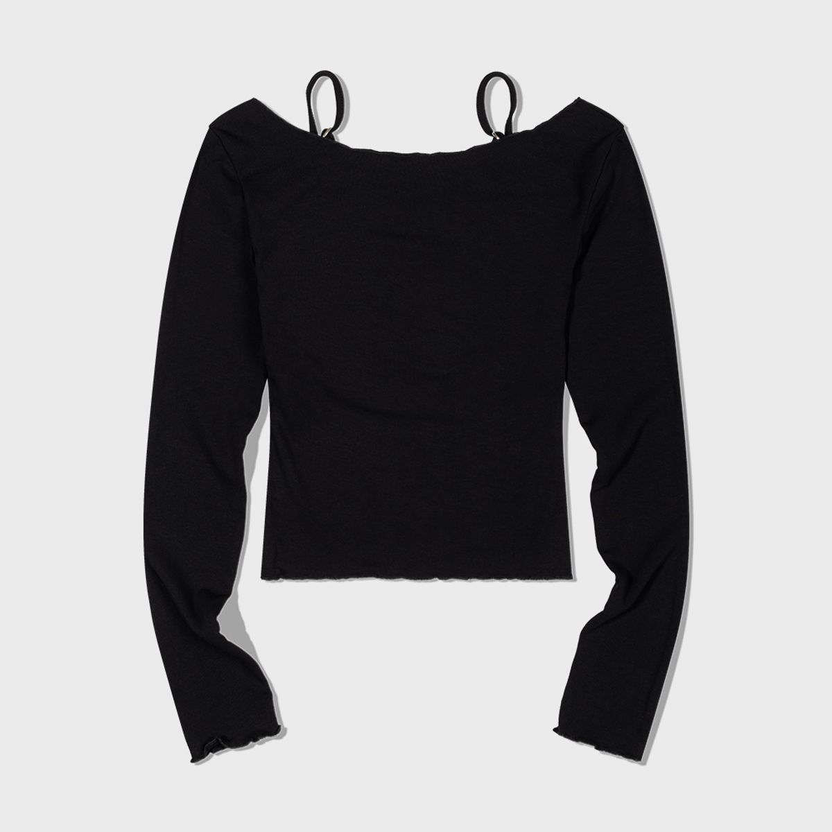 모아(MOAA) Layered Squar Neck Top (BLACK)) inner set