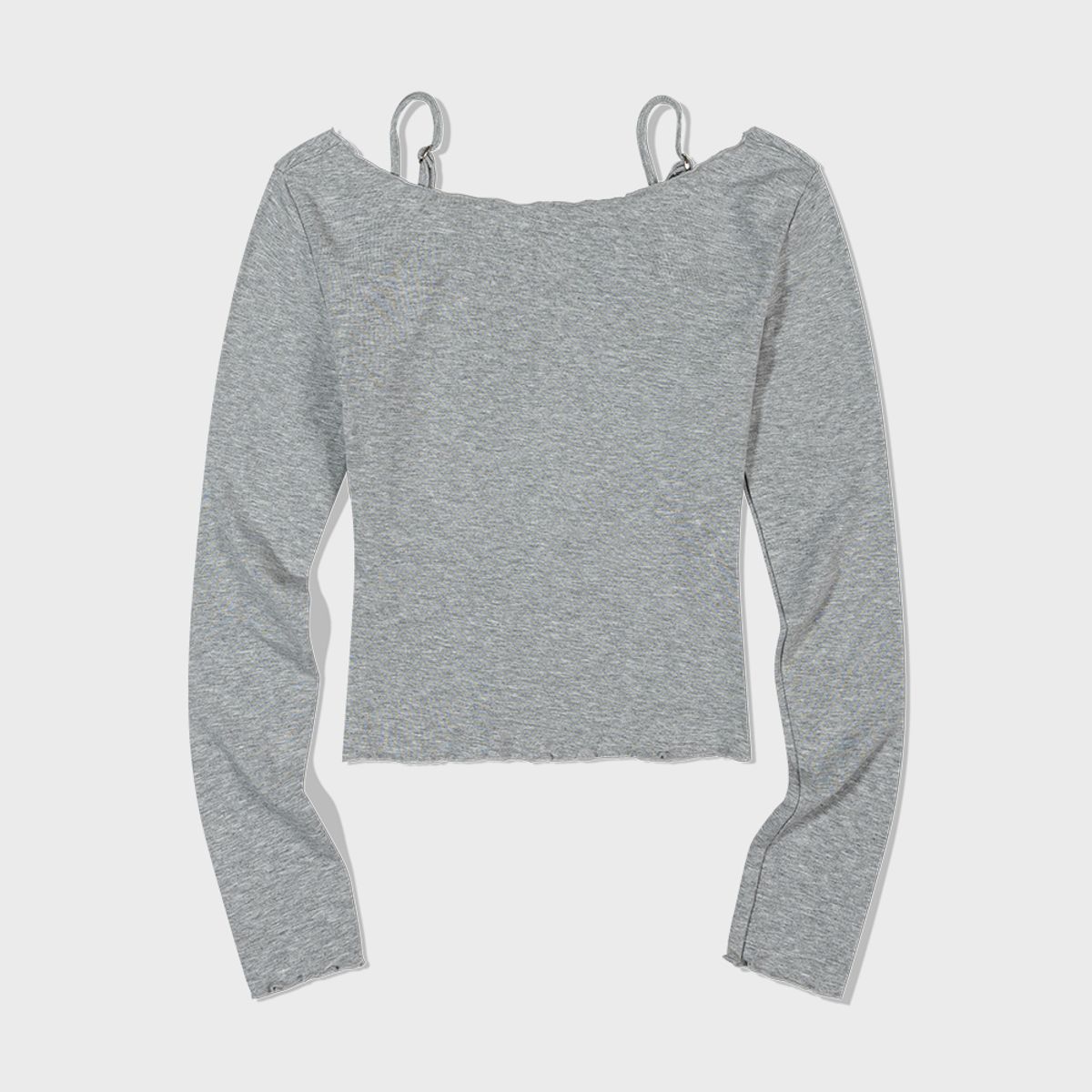 모아(MOAA) Layered Squar Neck Top (GRAY) inner set