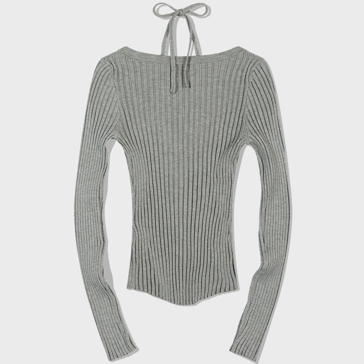 모아(MOAA) Rib Button-Up Cardigan (GRAY)