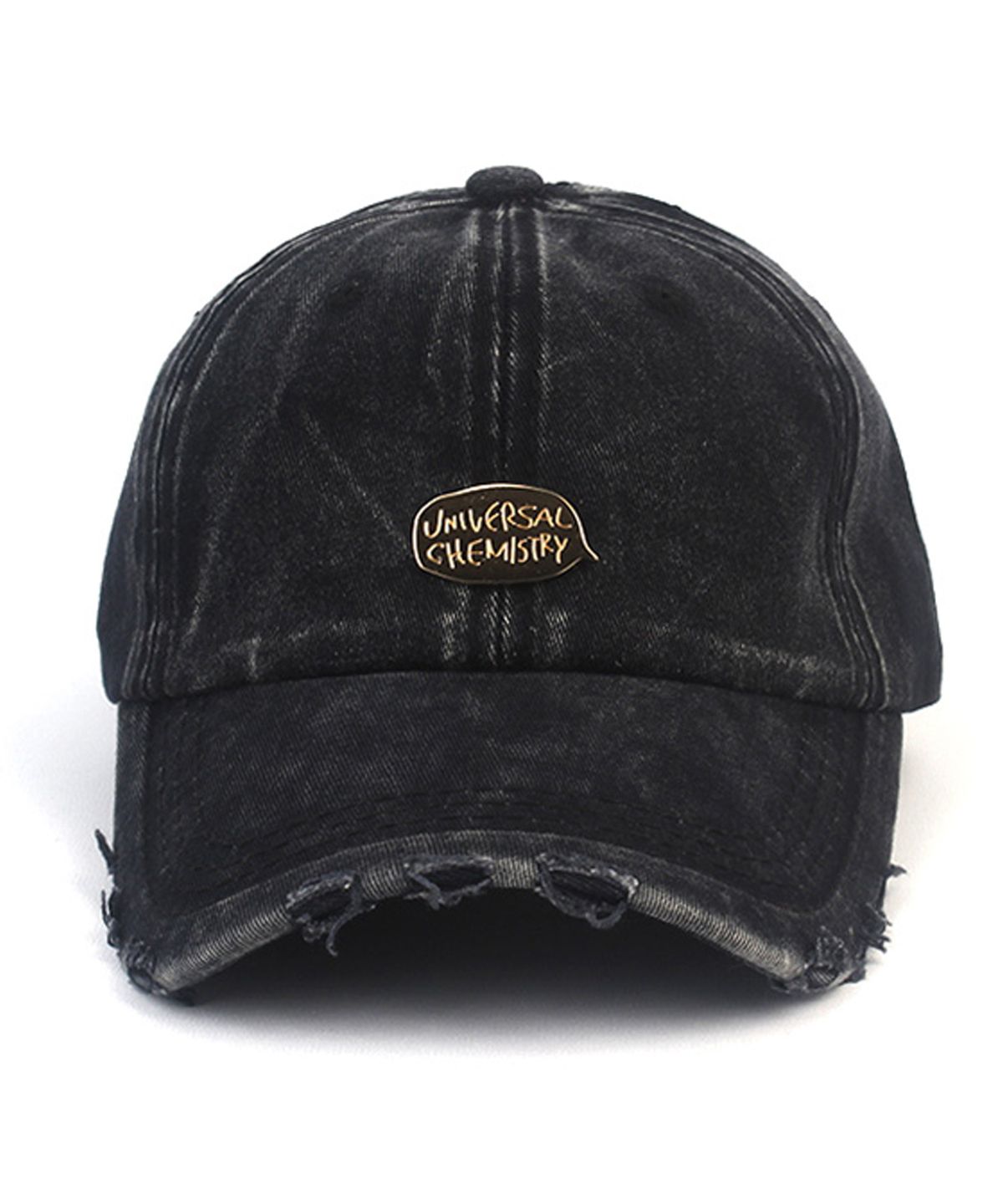 유니버셜 케미스트리(UNIVERSAL CHEMISTRY) Vintage Washing Bubble Black Ballcap 워싱볼캡