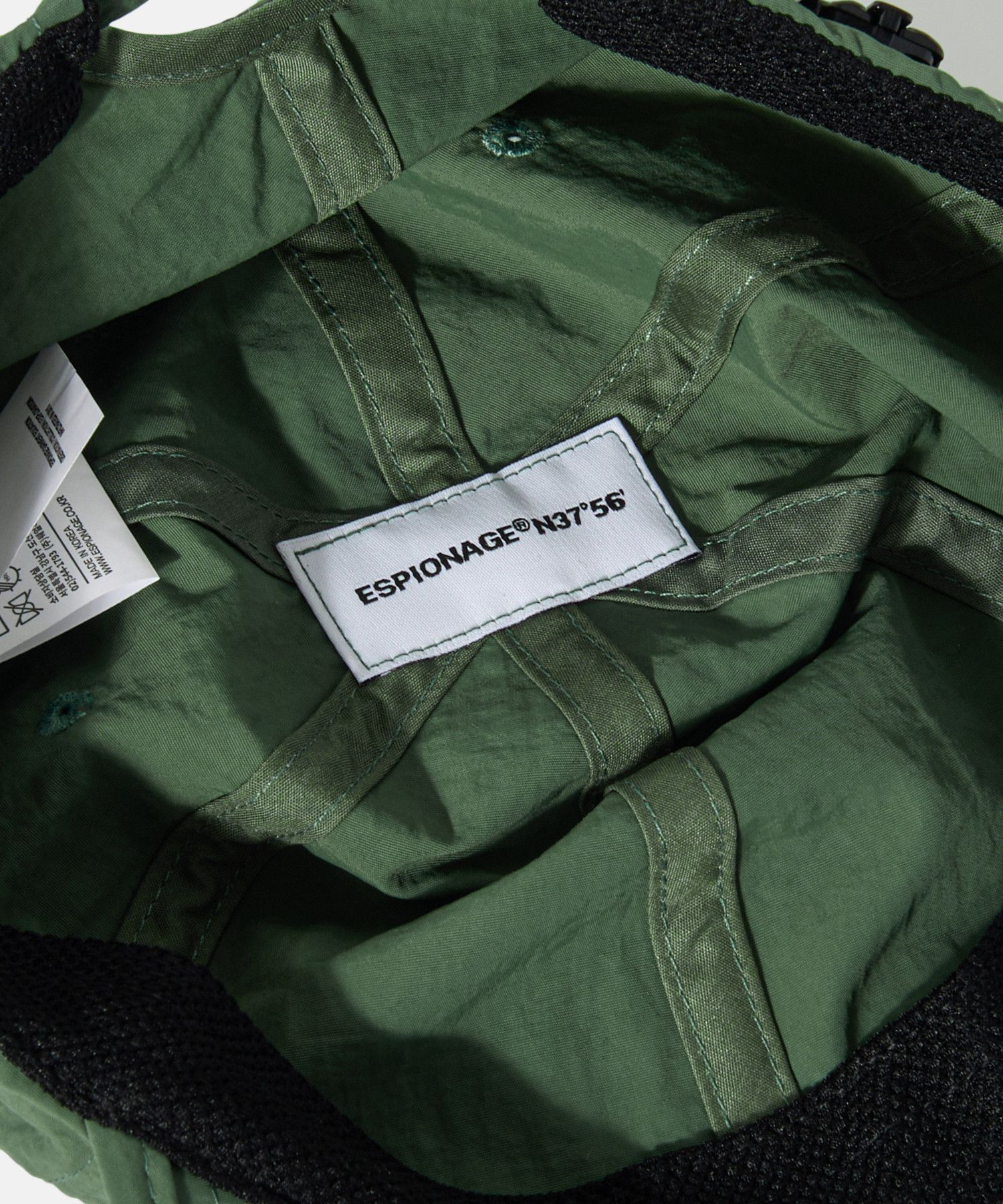 MUSINSA | ESPIONAGE Nylon Hiking Cap Pine Green