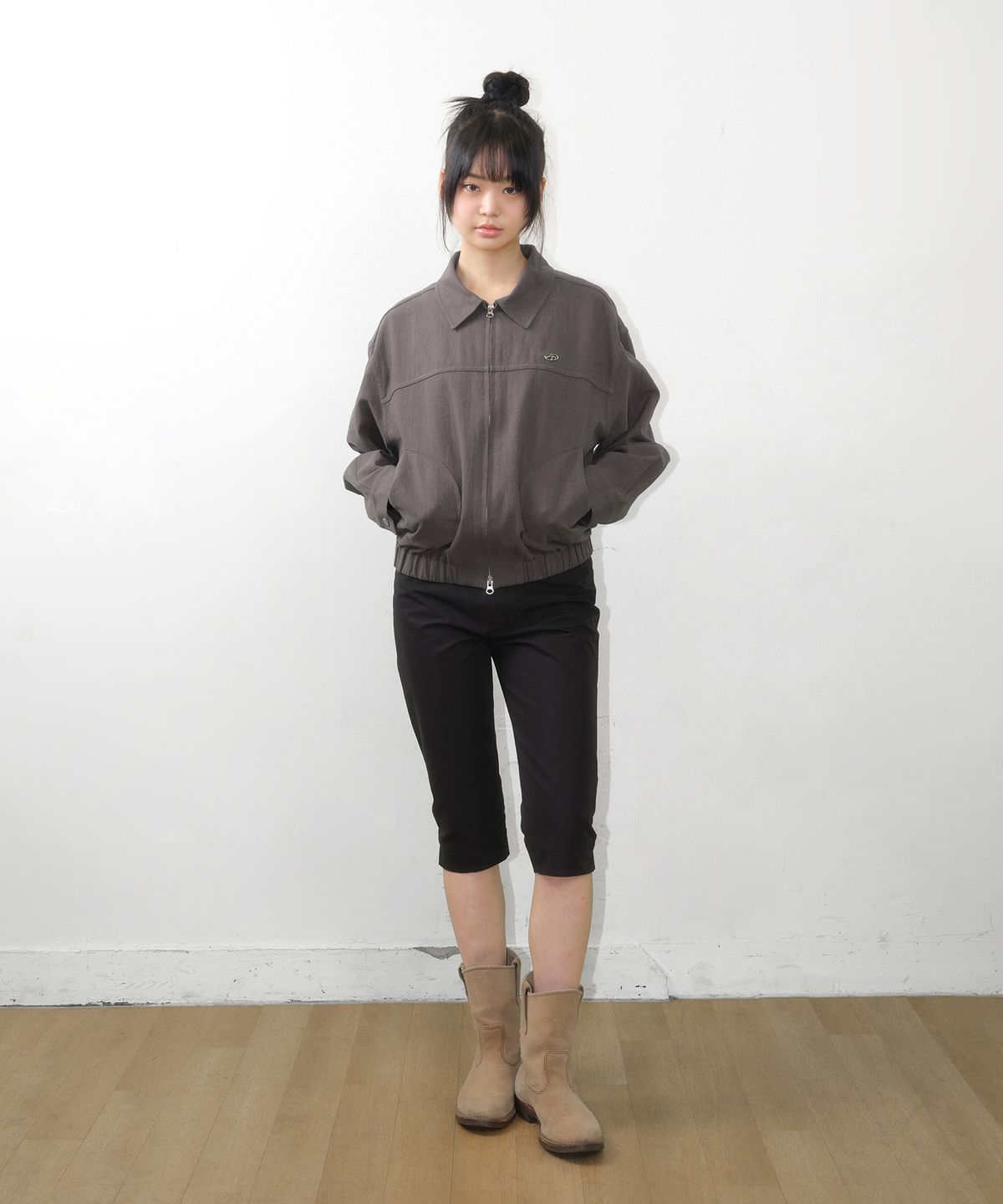 아메스 월드와이드(AMES-WORLDWIDE) COTTON BIKER PANTS BLACK