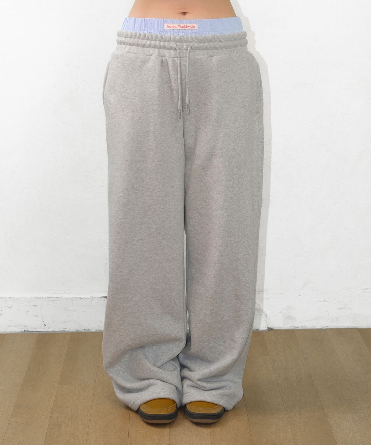 아메스 월드와이드(AMES-WORLDWIDE) LAYERED SWEAT PANTS GREY