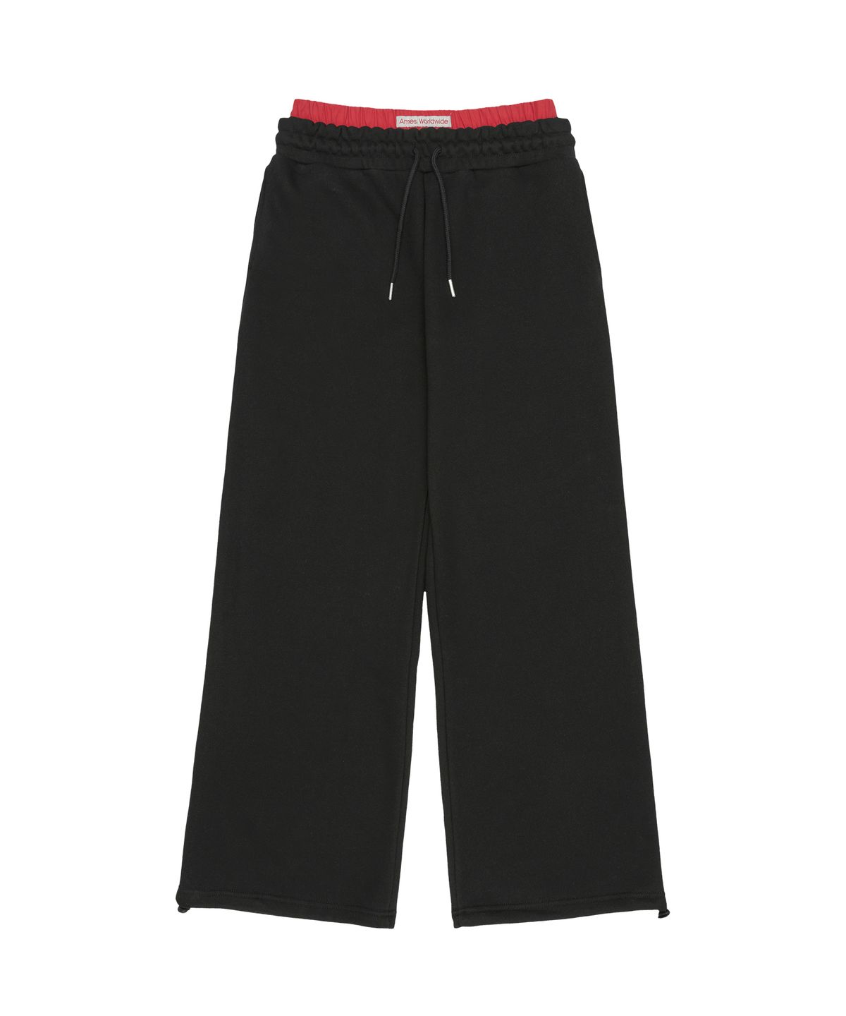 아메스 월드와이드(AMES-WORLDWIDE) LAYERED SWEAT PANTS BLACK
