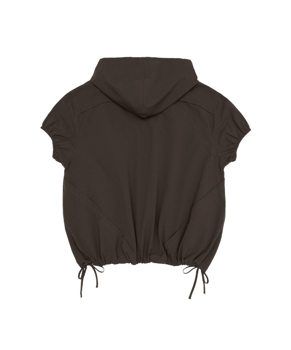 아메스 월드와이드(AMES-WORLDWIDE) OVERFIT WRINKLE SHORTSLEEVE HOODIE BROWN