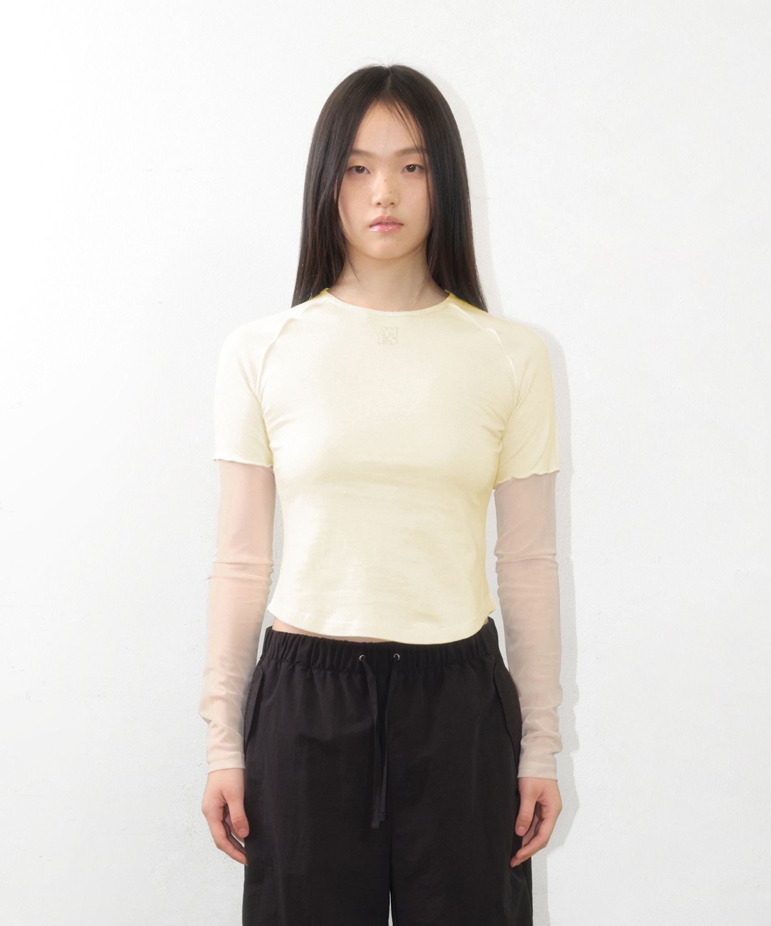 ★AMES-WORLDWIDE★LACE BLOCK LONG SLEEVE TEE CREAM★正規品 MUSINSA | AMES-WORLDWIDE LACE BLOCK LONGSLEEVE TEE CREAM