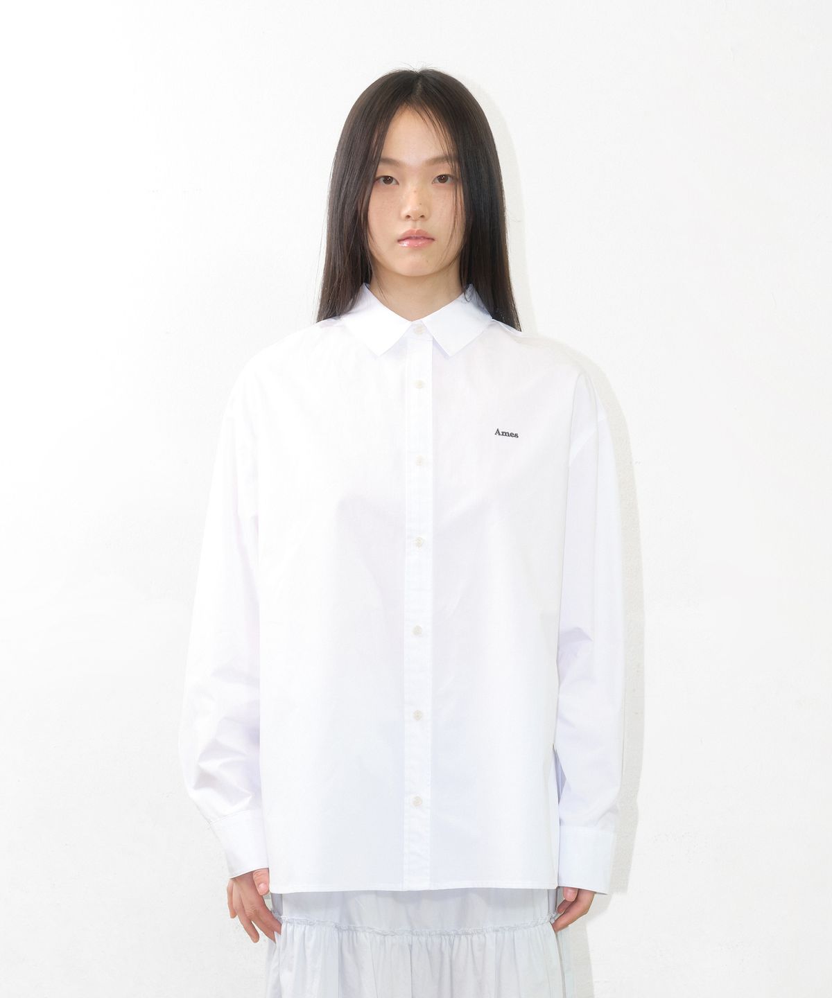 아메스 월드와이드(AMES-WORLDWIDE) AMES OVERFIT SHIRTS WHITE