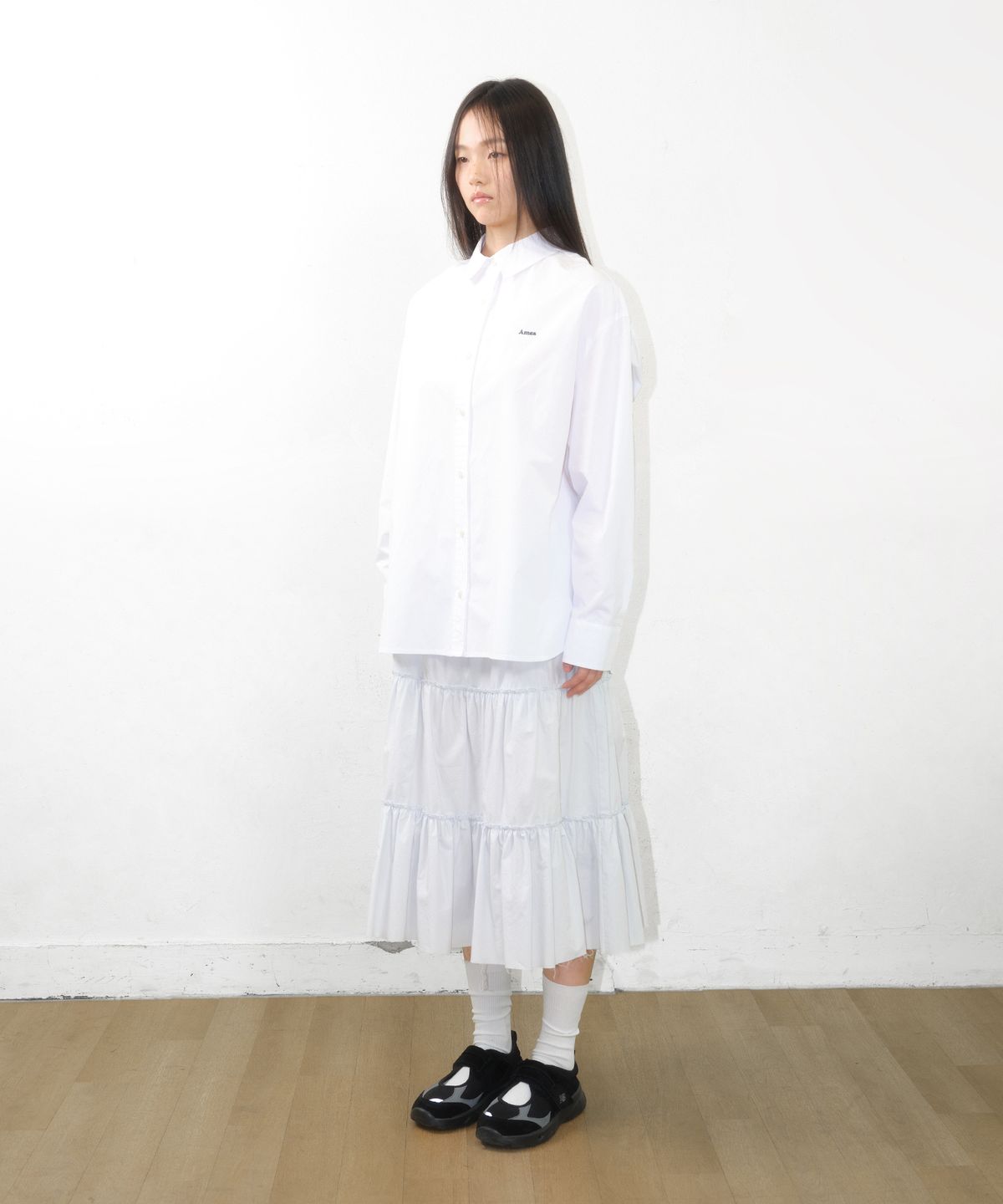아메스 월드와이드(AMES-WORLDWIDE) AMES OVERFIT SHIRTS WHITE
