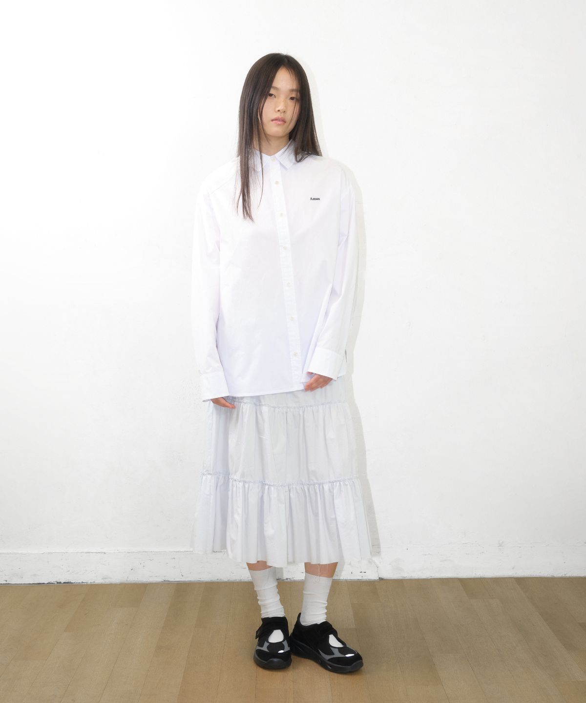 아메스 월드와이드(AMES-WORLDWIDE) AMES OVERFIT SHIRTS WHITE