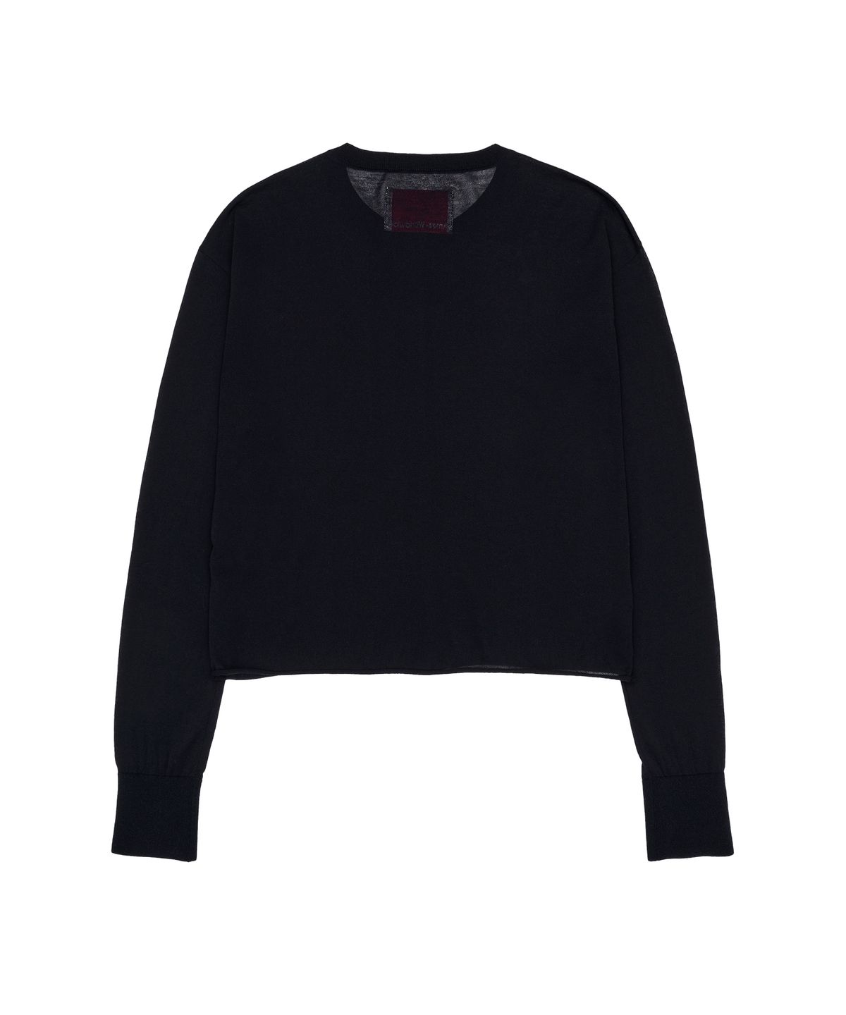 아메스 월드와이드(AMES-WORLDWIDE) SHEER ROUND NECK CARDIGAN BLACK