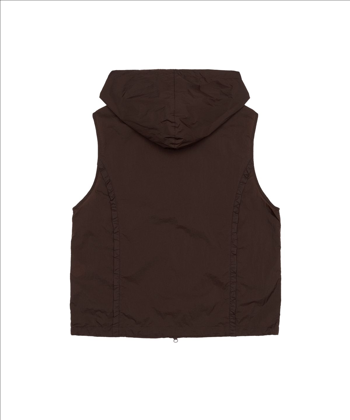 아메스 월드와이드(AMES-WORLDWIDE) SHEER NYLON VEST JACKET BROWN