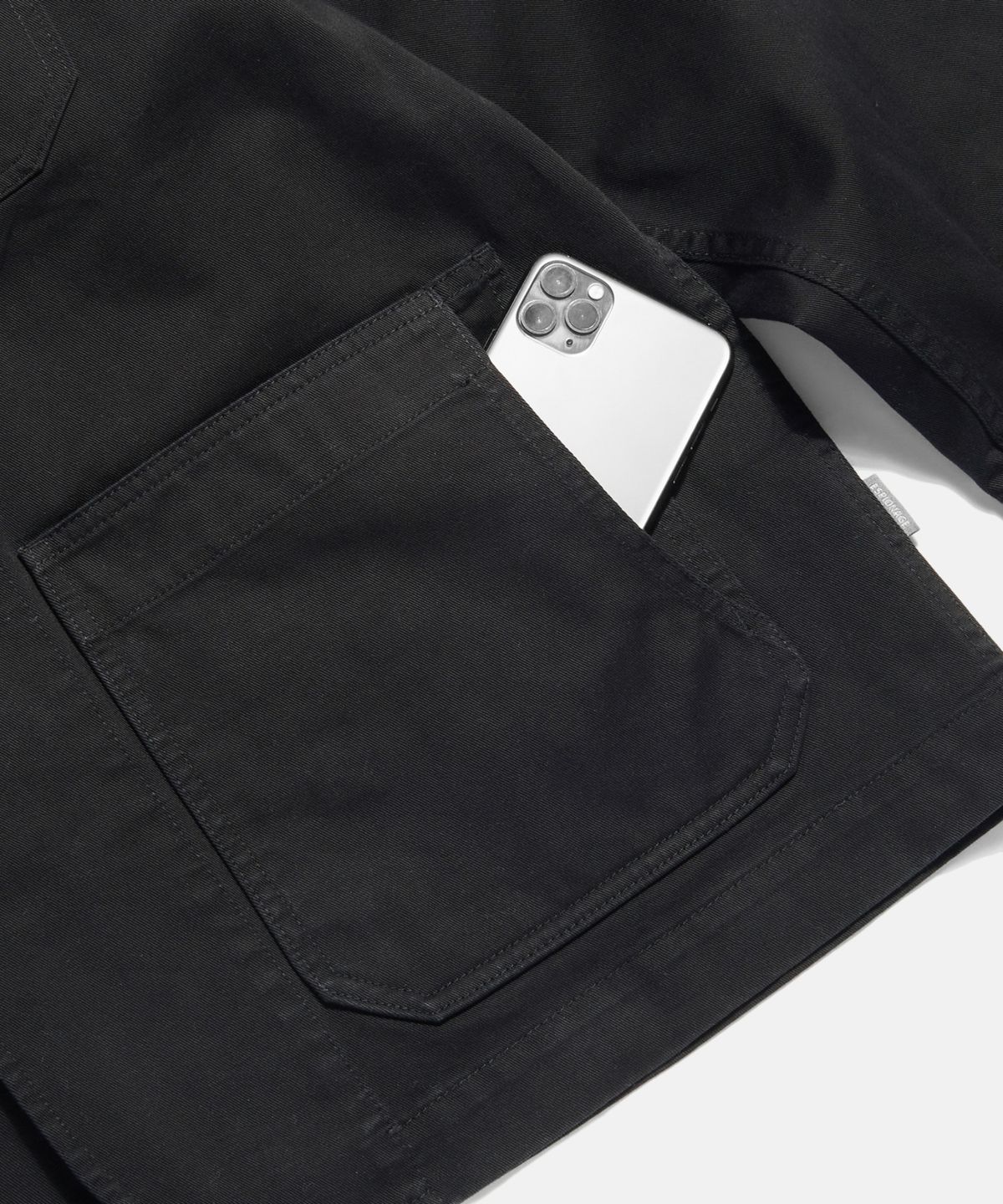 에스피오나지(ESPIONAGE) Cotton Notched Jacket Black
