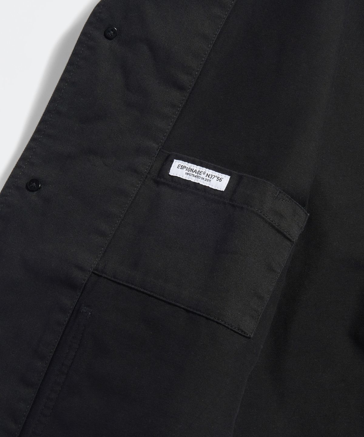 에스피오나지(ESPIONAGE) Cotton Notched Jacket Black