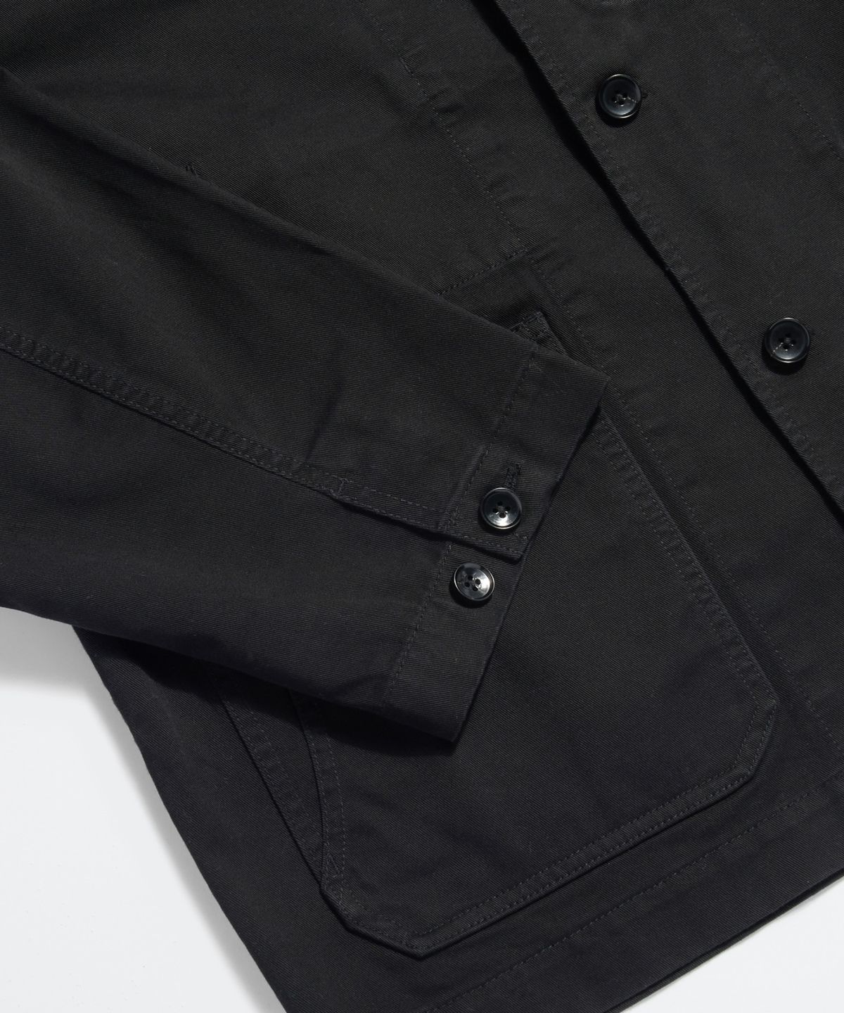 에스피오나지(ESPIONAGE) Cotton Notched Jacket Black