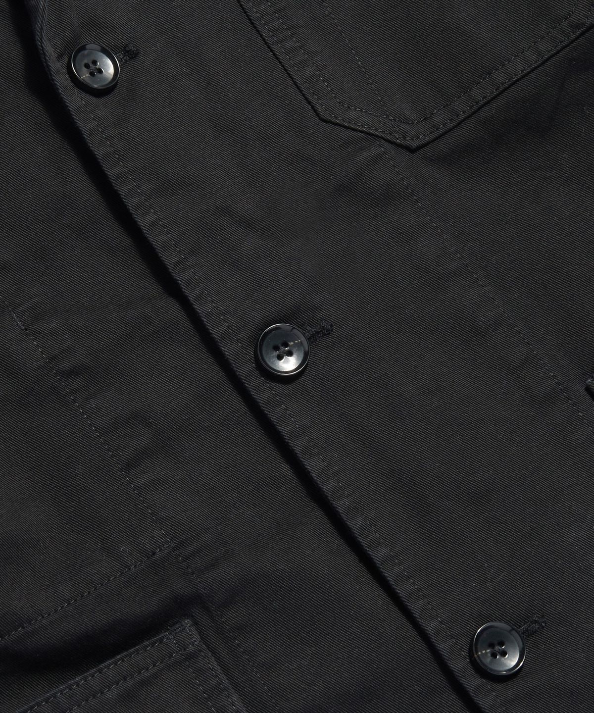 에스피오나지(ESPIONAGE) Cotton Notched Jacket Black
