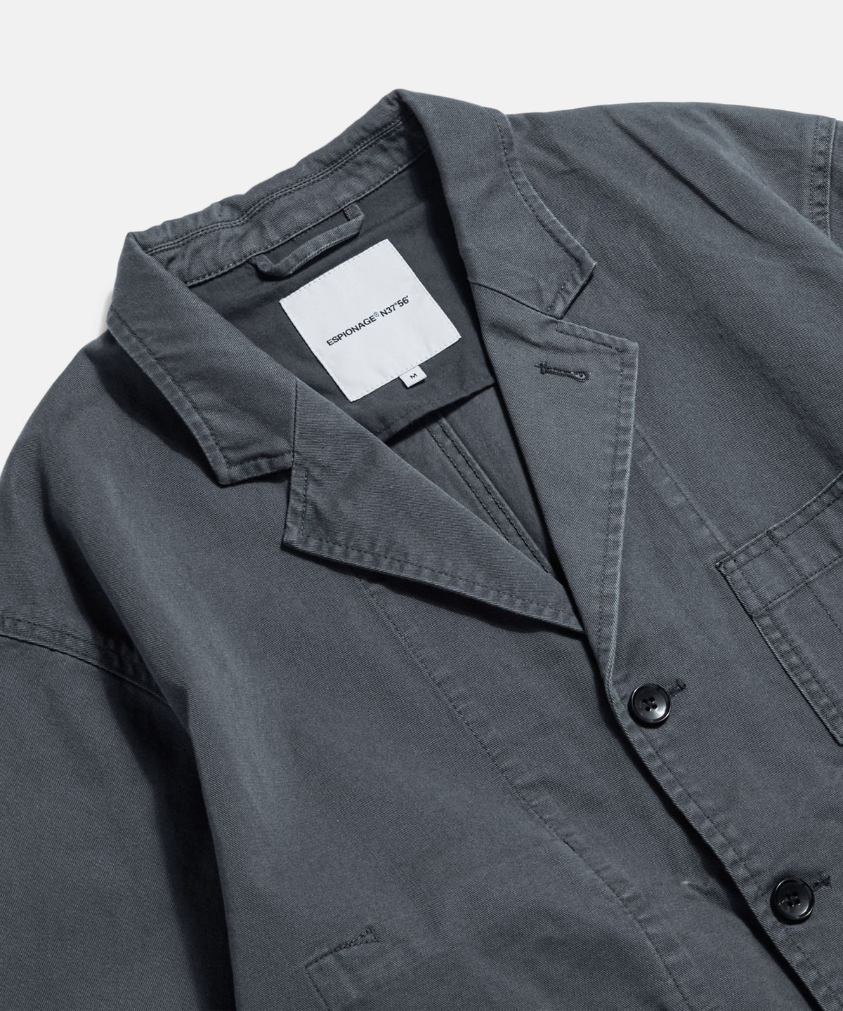 에스피오나지(ESPIONAGE) Cotton Notched Jacket Charcoal