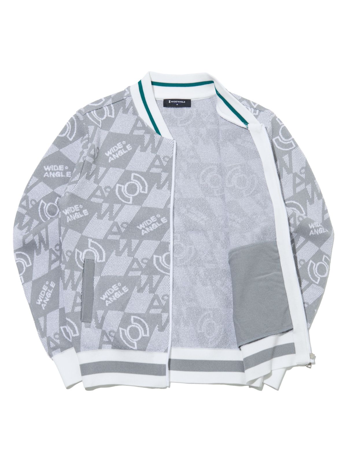 와이드앵글(WIDEANGLE) CO 전판 쟈가드 풀집 스웨터 L_Light Grey