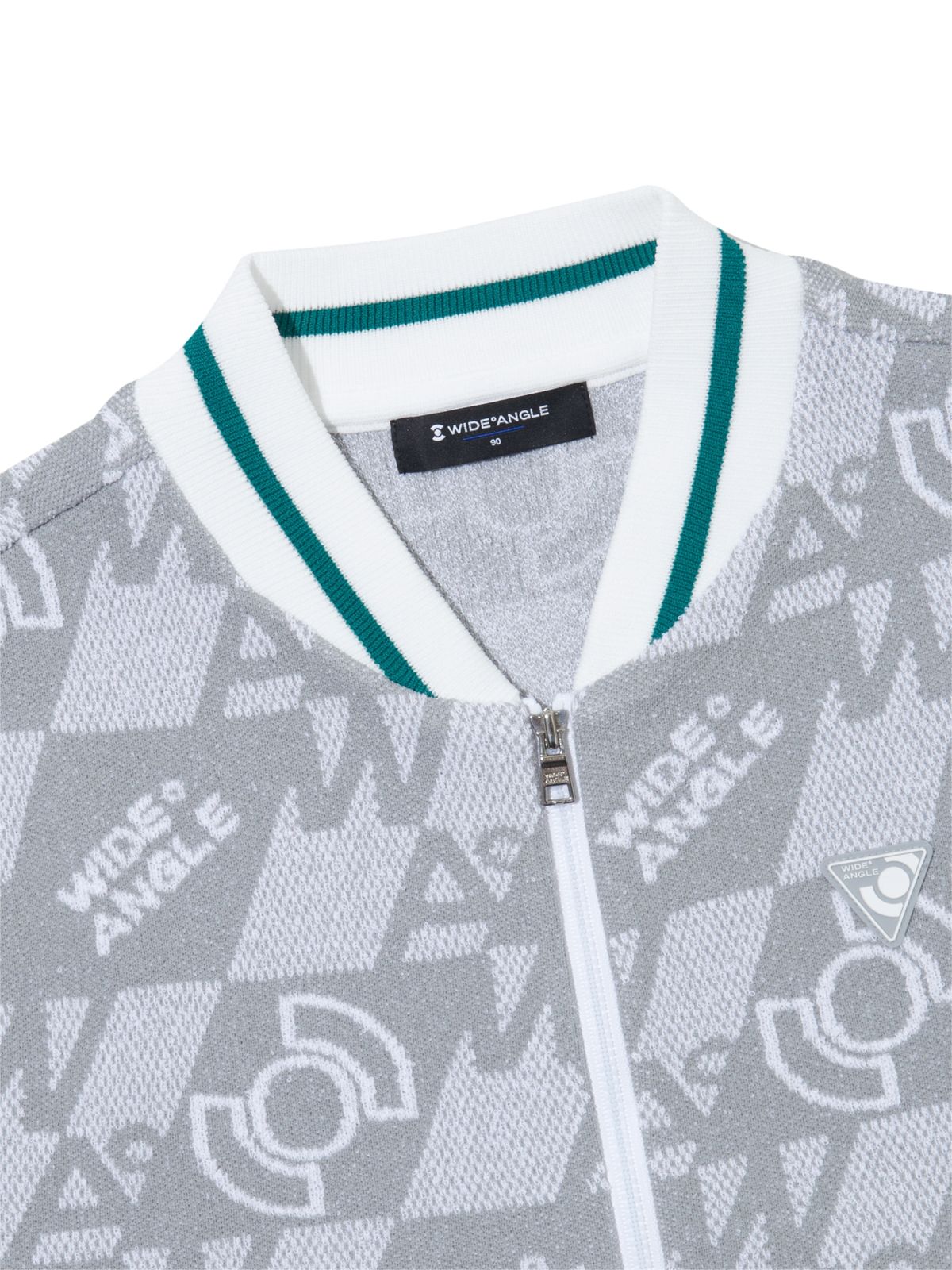와이드앵글(WIDEANGLE) CO 전판 쟈가드 풀집 스웨터 L_Light Grey