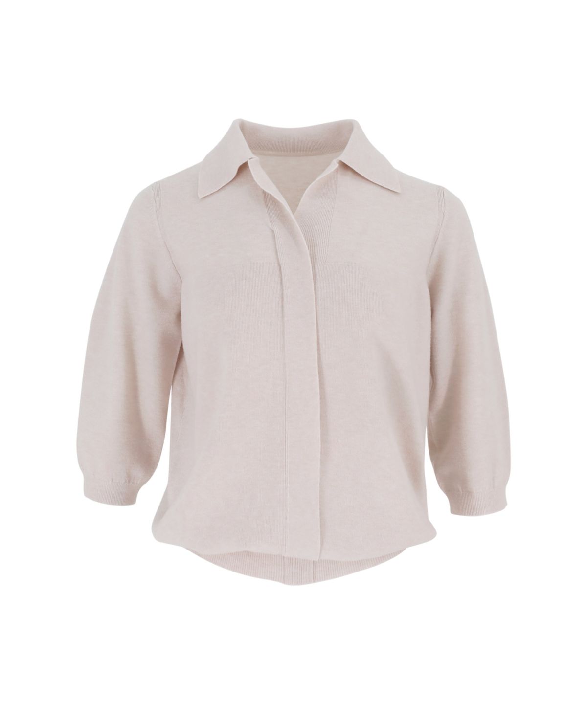 바스카라(VASCARA) V Open Collar Neck Capri Knitwear (5colors)