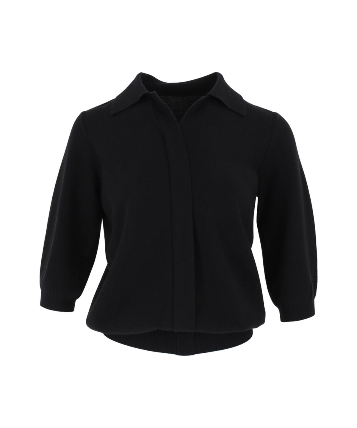 바스카라(VASCARA) V Open Collar Neck Capri Knitwear (5colors)