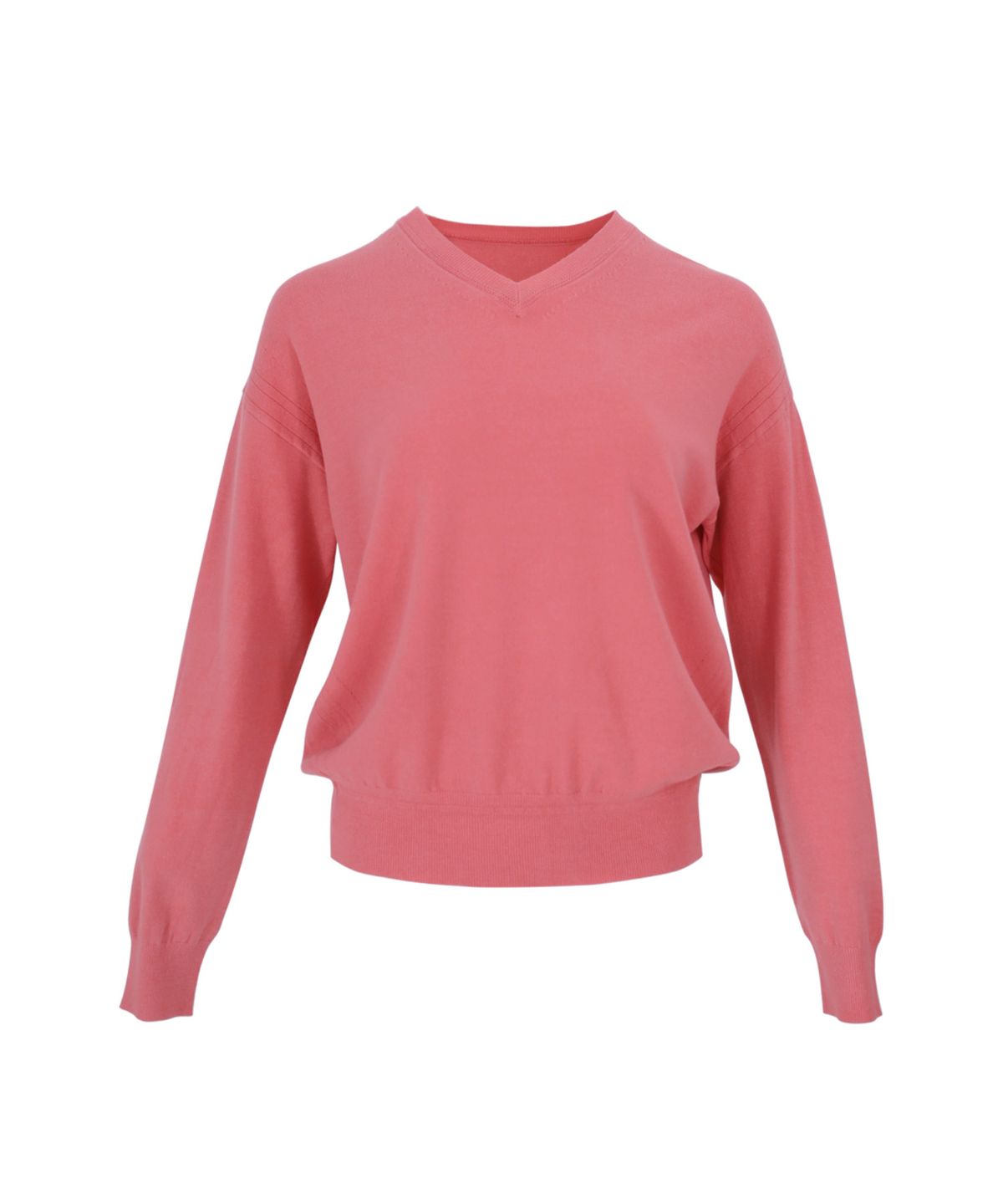바스카라(VASCARA) Basic Drop Puff Shoulder V Neck Knitwear (6colors)