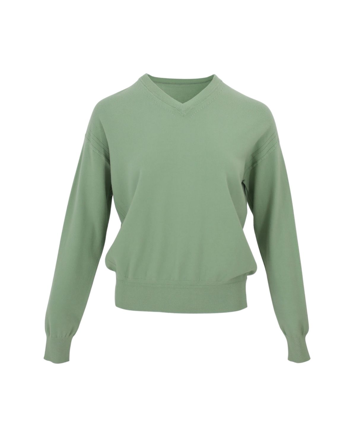 바스카라(VASCARA) Basic Drop Puff Shoulder V Neck Knitwear (6colors)