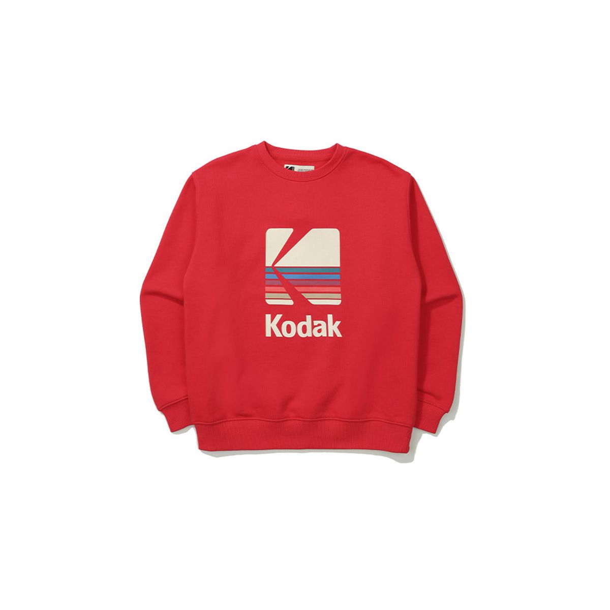 코닥 키즈(KODAK KIDS) 레인보우 빅로고 맨투맨 키즈 RED