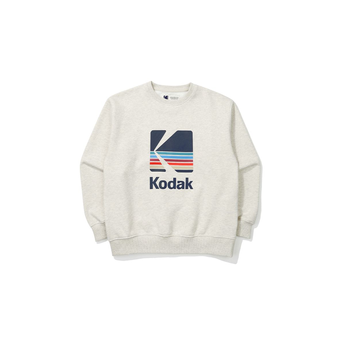 코닥 키즈(KODAK KIDS) 레인보우 빅로고 맨투맨 키즈 OATMEAL