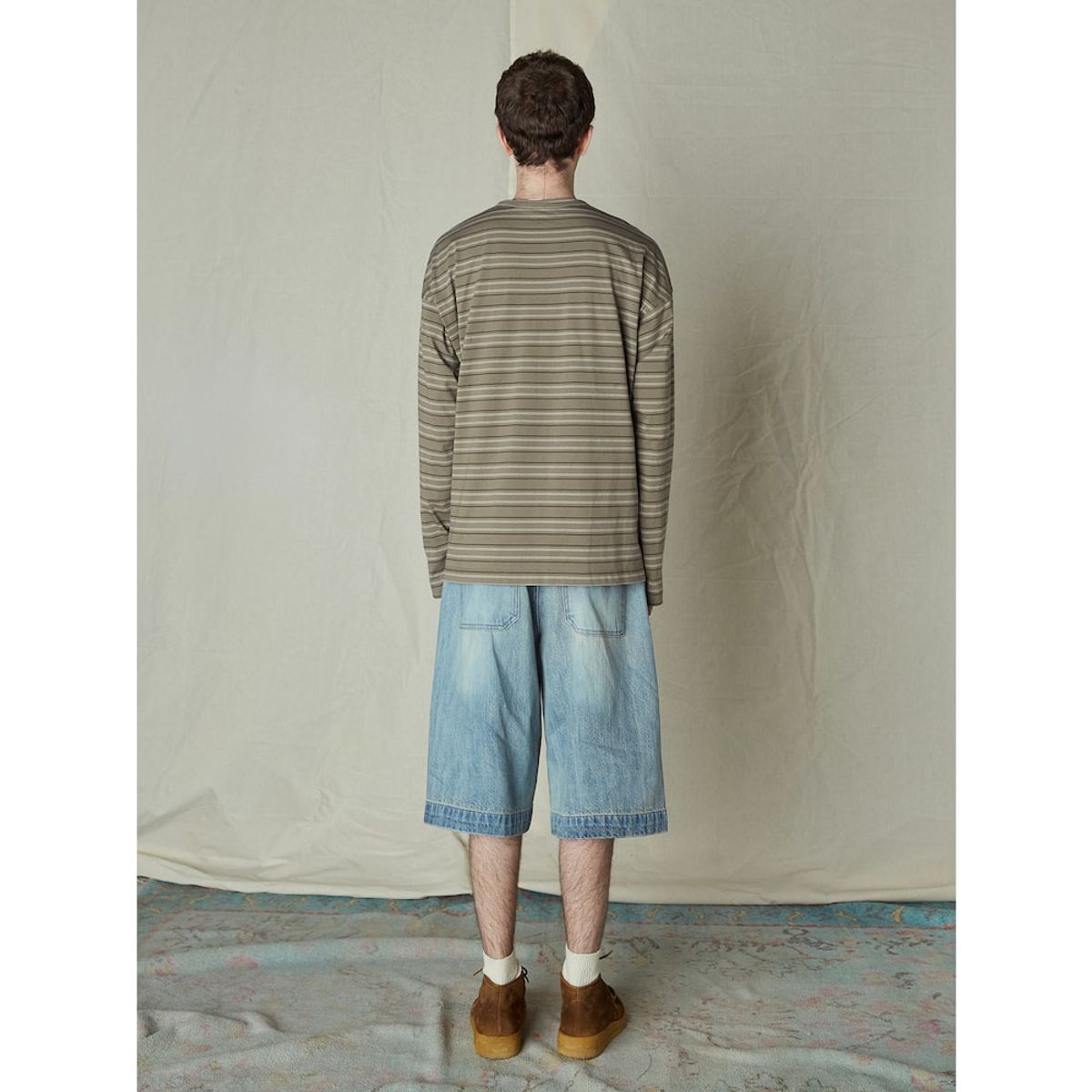 샌드 사운드(SAND SOUND) Striped LongSleeved TShirt  Khaki