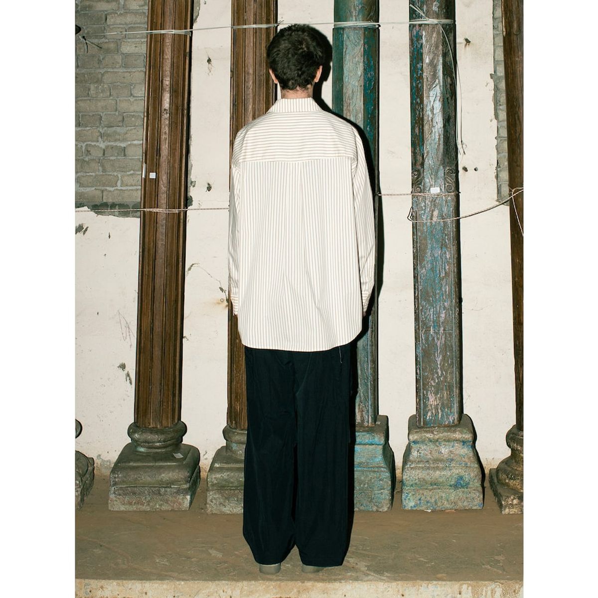 샌드 사운드(SAND SOUND) Striped LongSleeved Shirt  Beige