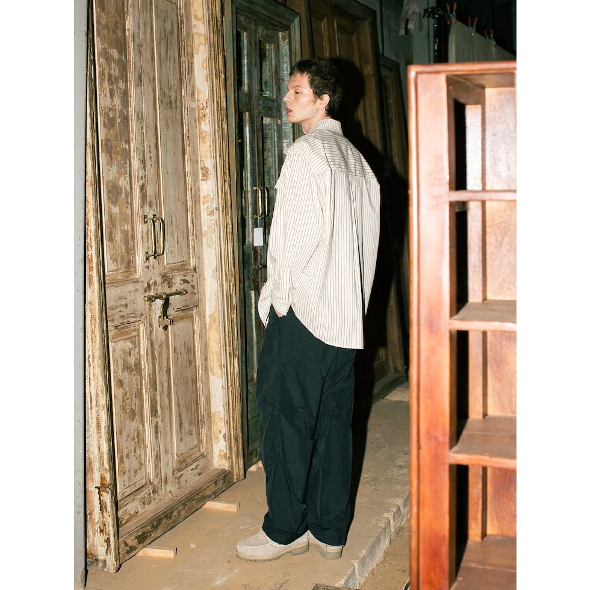샌드 사운드(SAND SOUND) Striped LongSleeved Shirt  Beige