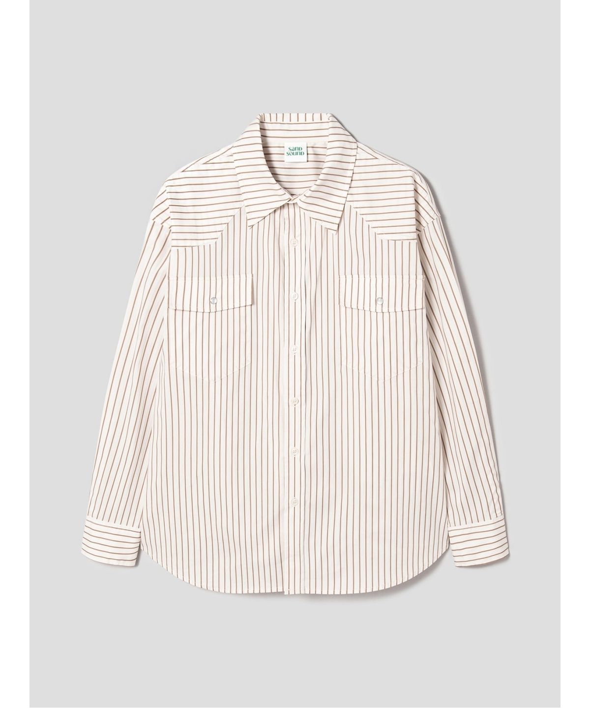 샌드 사운드(SAND SOUND) Striped LongSleeved Shirt  Beige