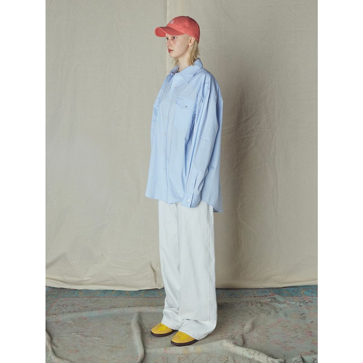 샌드 사운드(SAND SOUND) Striped LongSleeved Shirt  Sky Blue