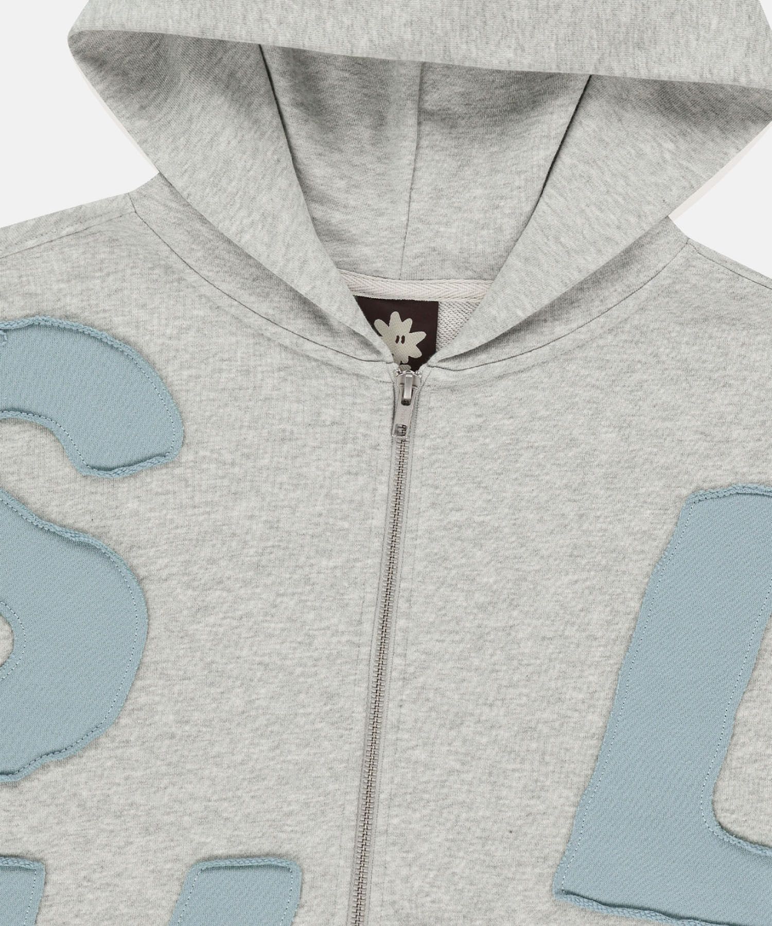 るな MUSINSA公式 | SUNLOVE Capital Zip Up Hoodie Heather Grey