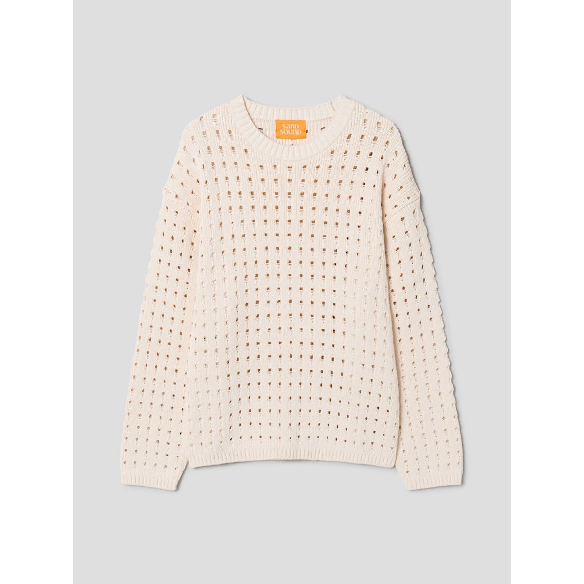 샌드 사운드(SAND SOUND) Crochet Crew Neck Sweater  Ivory