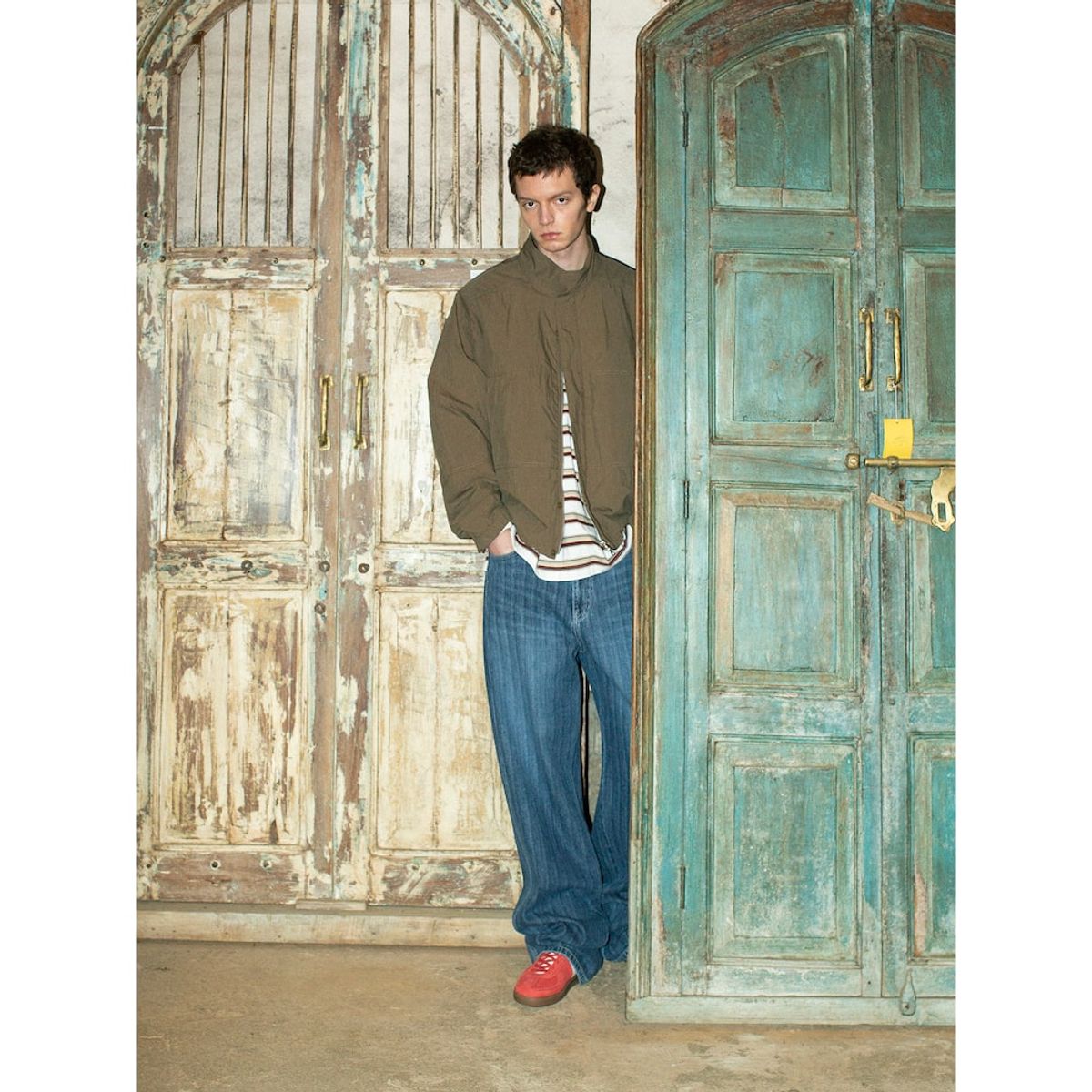 샌드 사운드(SAND SOUND) Stand Collar Light Weight Jumper  Yellowish Brown