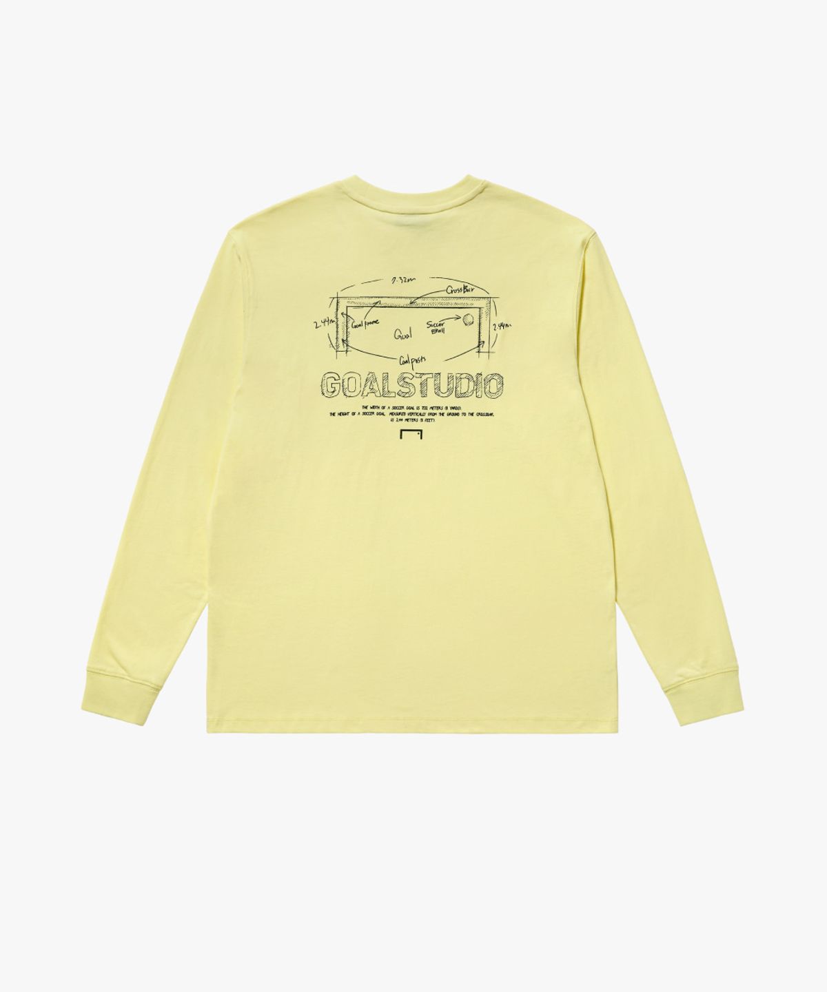골스튜디오(GOALSTUDIO) GRAFFITI LOGO LONG SLEEVE-LIGHT YELLOW