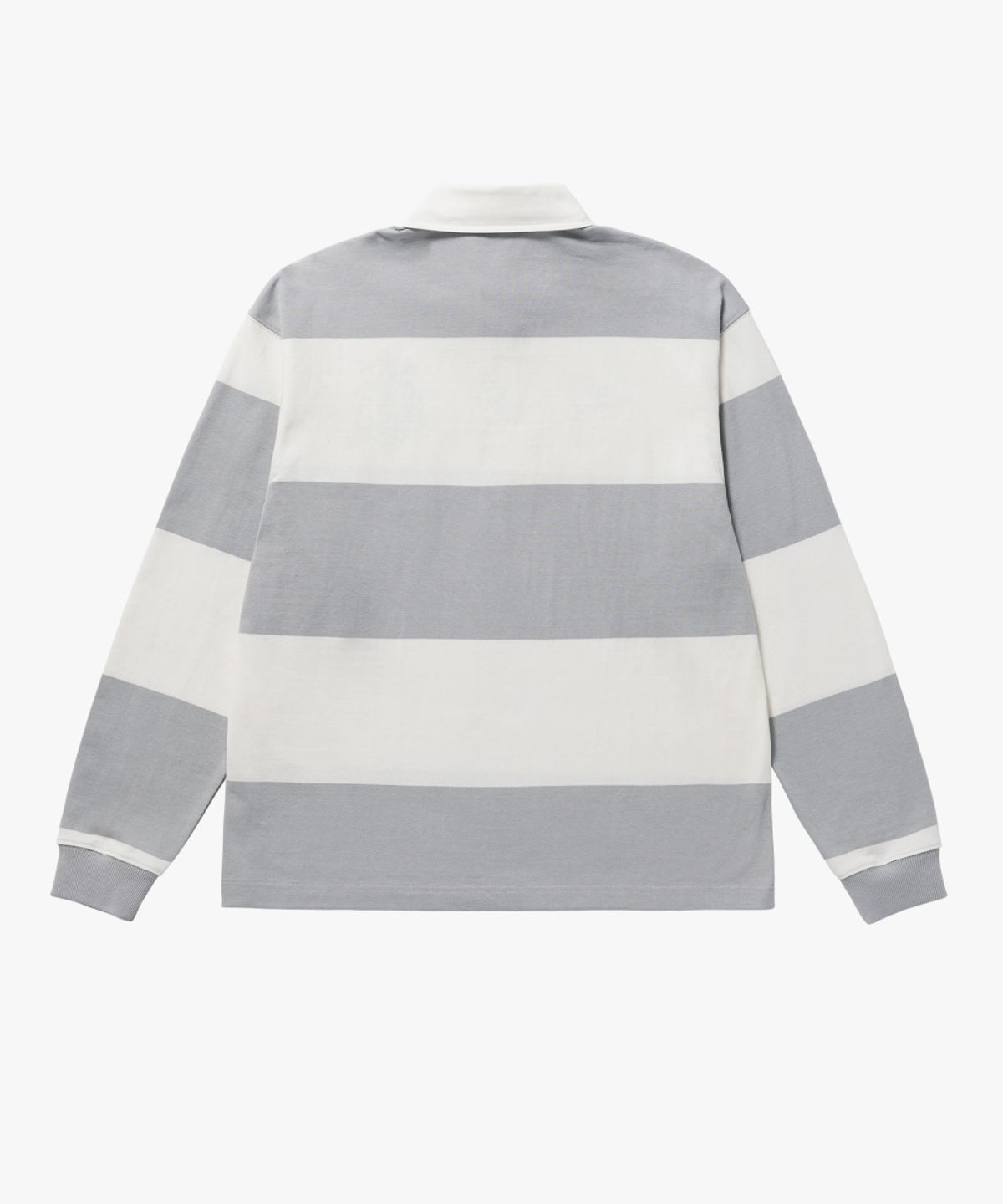 골스튜디오(GOALSTUDIO) FC STRIPE LONG SLEEVE POLO SHIRT-LIGHT GREY