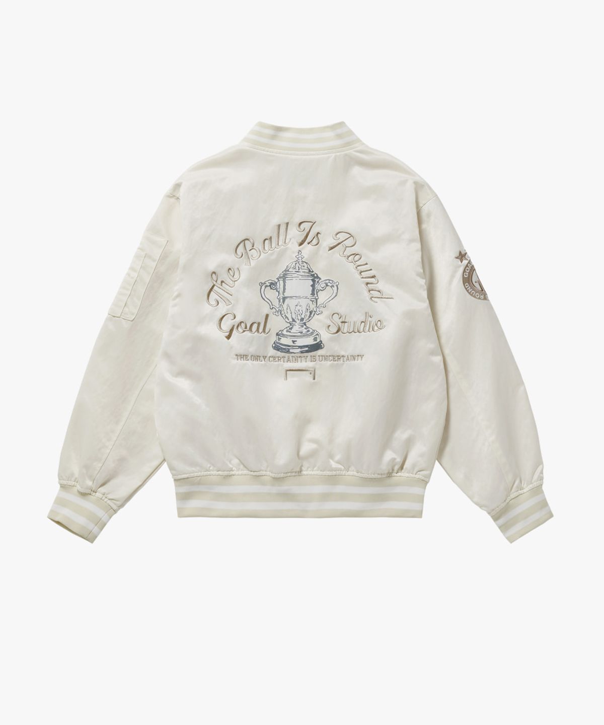 골스튜디오(GOALSTUDIO) FC VINTAGE ARTWORK TEAM JACKET-CREAM