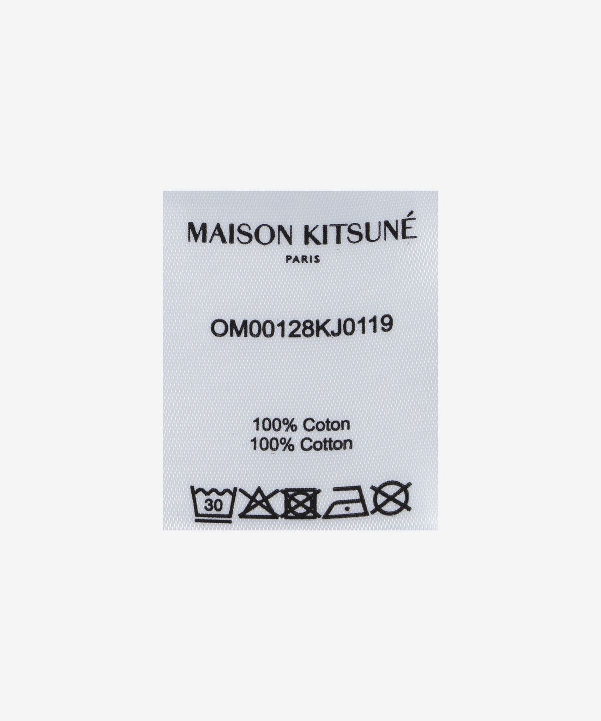 메종 키츠네(MAISON KITSUNE) 볼드 폭스 헤드 패치 오버사이즈 반소매 티셔츠 - 화이트 / OM00128KJ0119P100