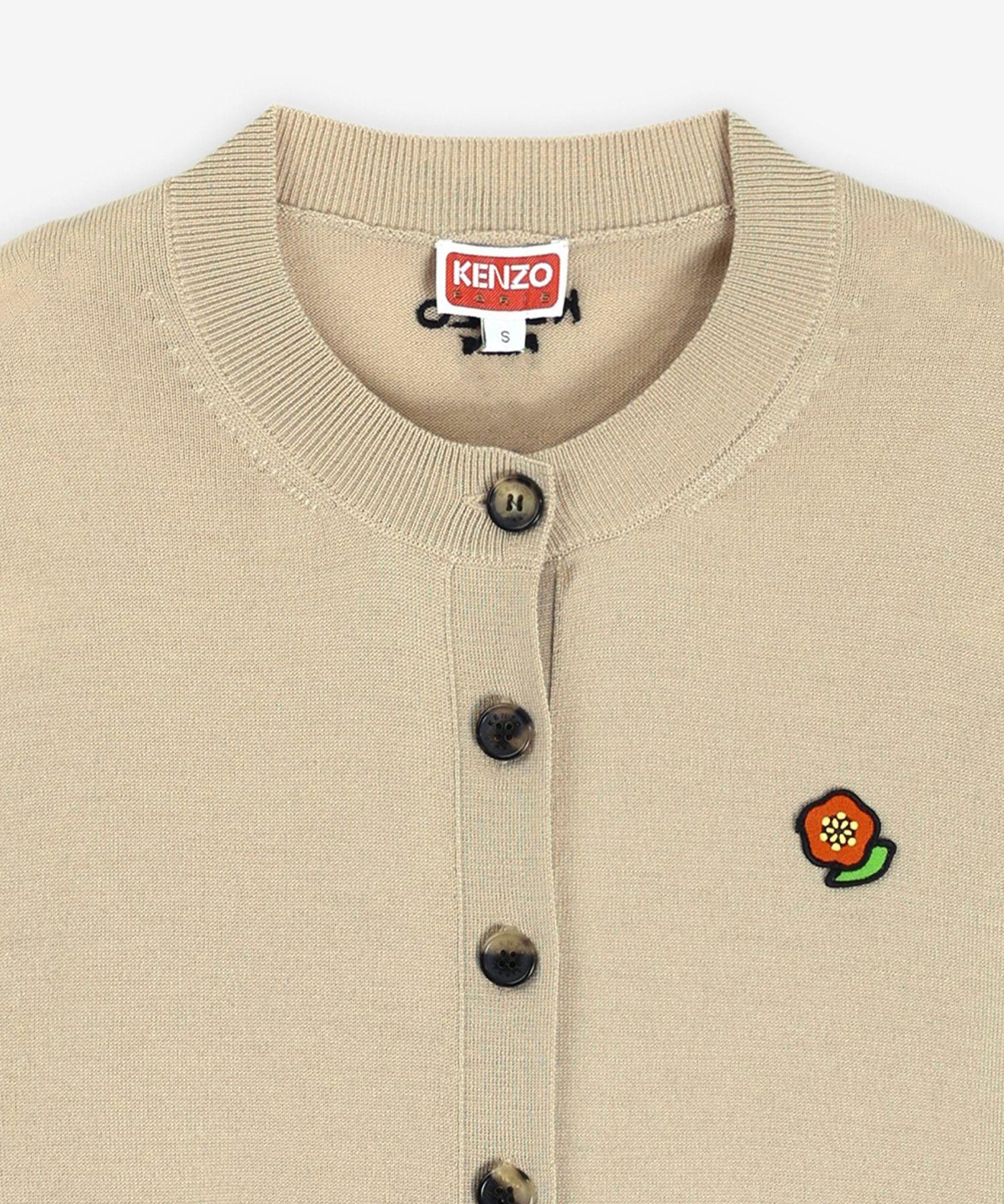 MUSINSA公式 | KENZO KENZO POP CREWNECK CARDIGAN - BEIGE