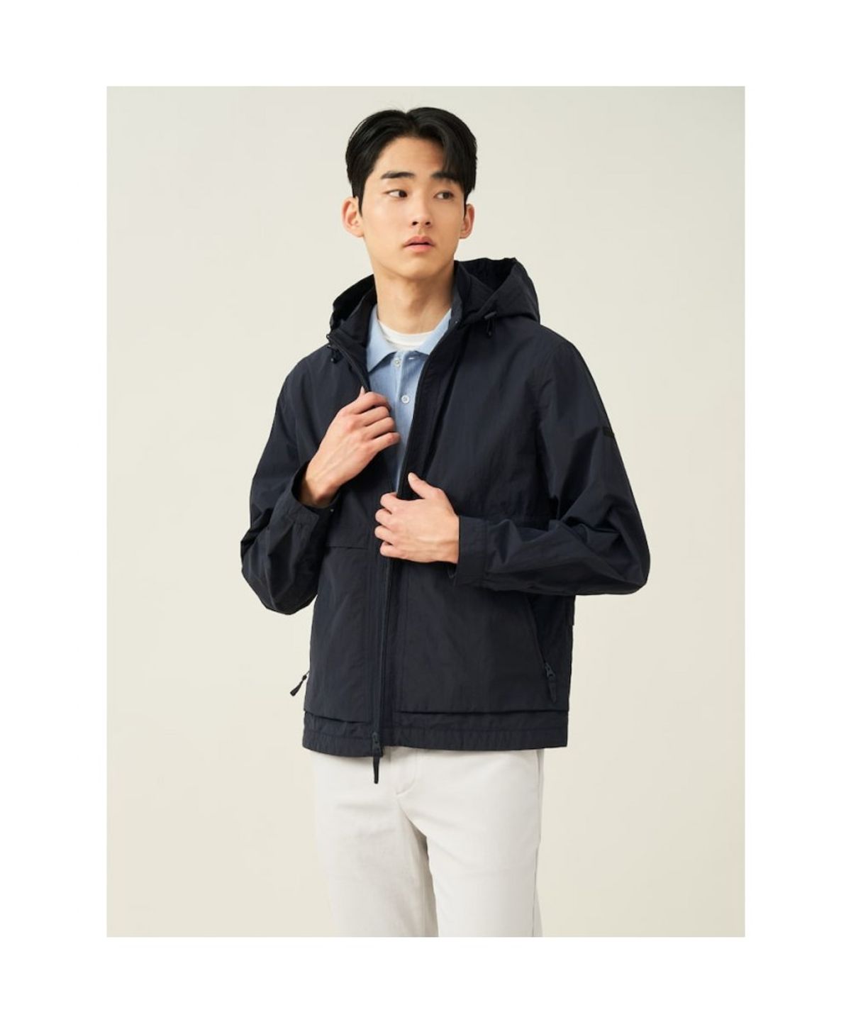 빈폴 멘(BEANPOLE MEN) 캐주얼 후드 점퍼  네이비