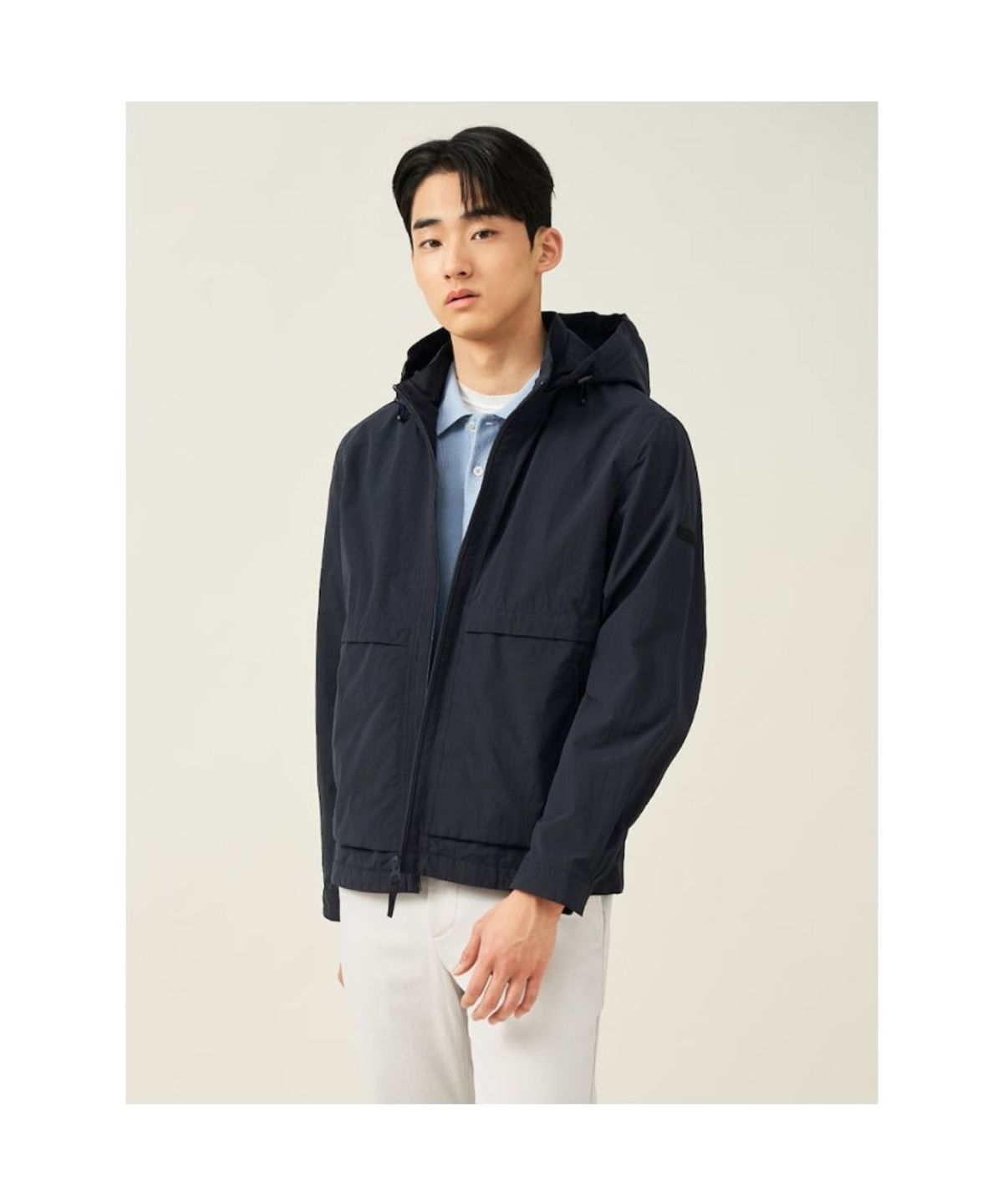 빈폴 멘(BEANPOLE MEN) 캐주얼 후드 점퍼  네이비