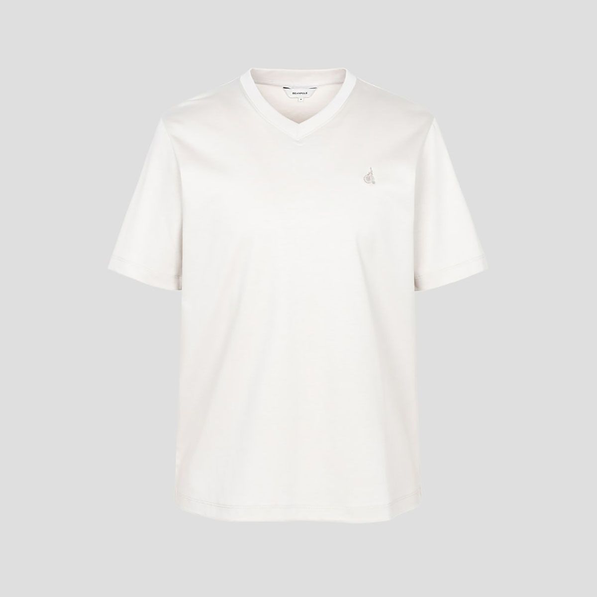 빈폴 멘(BEANPOLE MEN) 브이넥 반소매 티셔츠  베이지 (BC5242C31A)