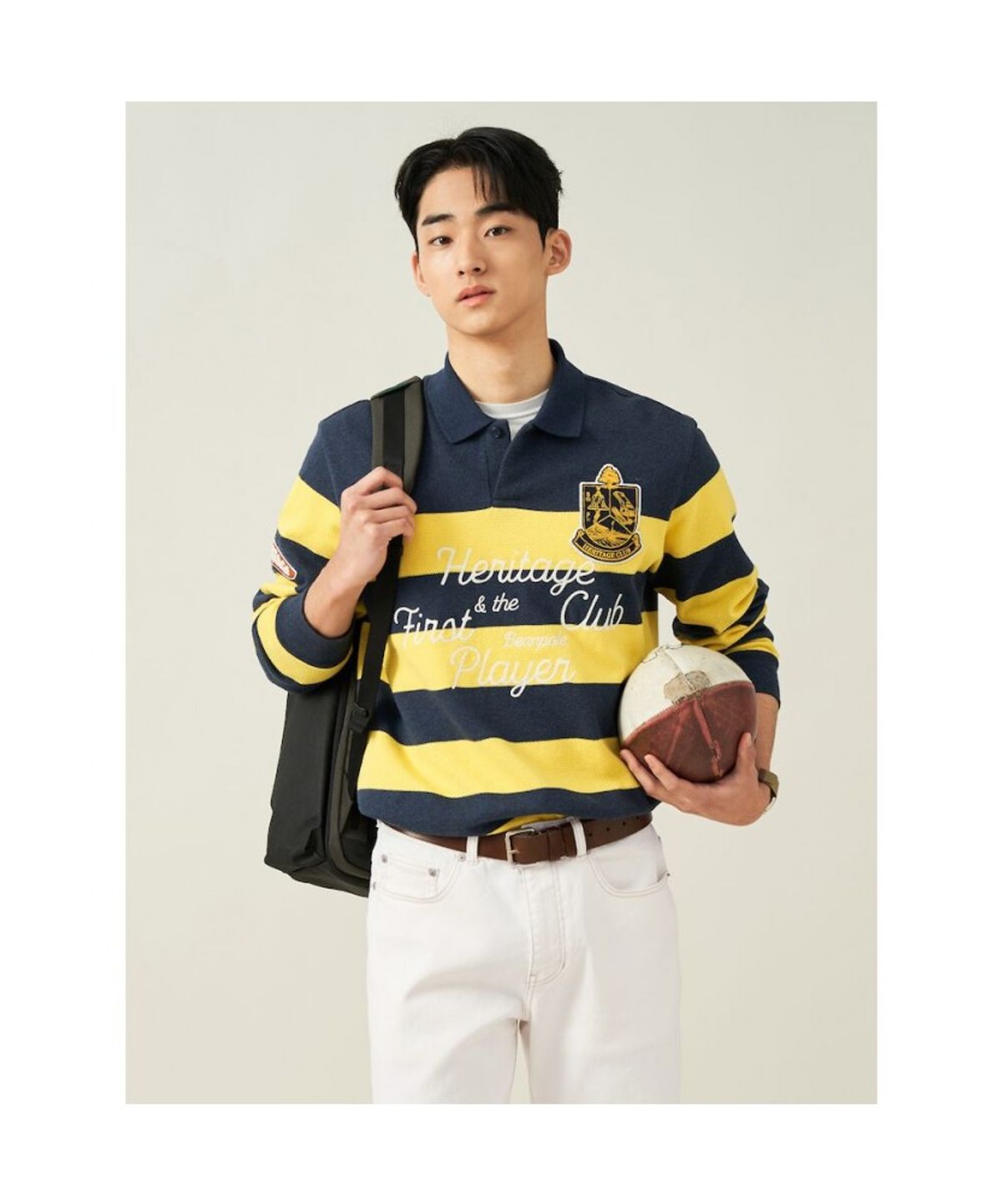 빈폴 멘(BEANPOLE MEN) 럭비 칼라넥 티셔츠  블루 (BC5241C15P)
