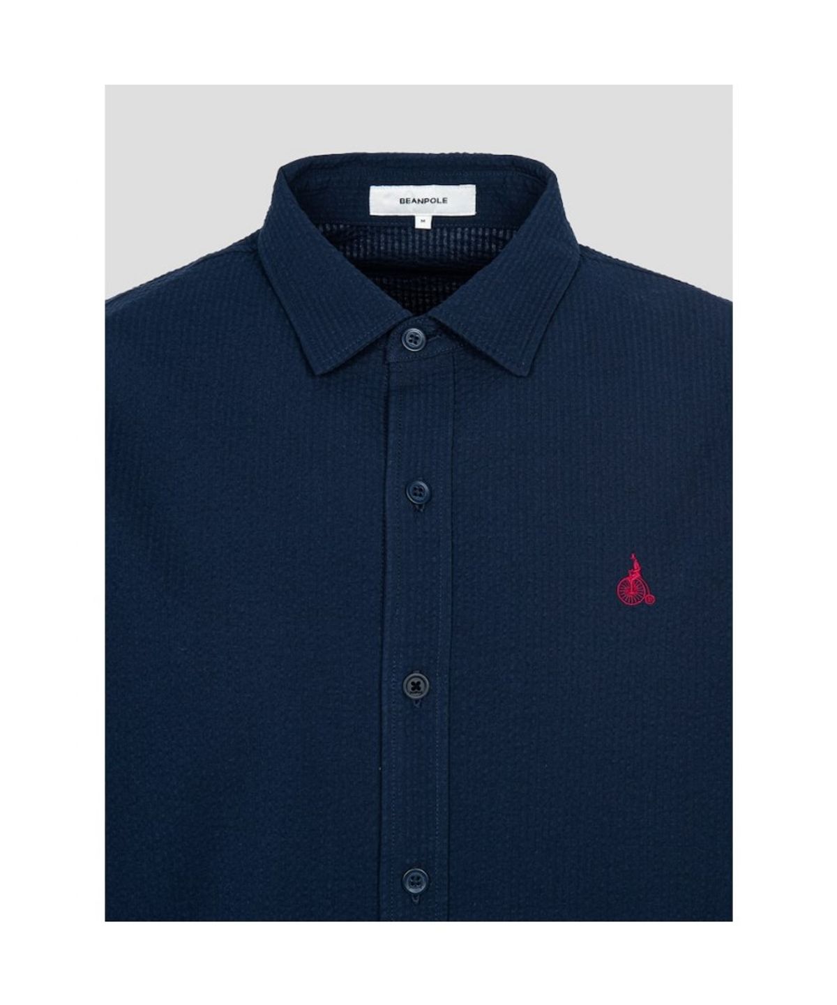 빈폴 멘(BEANPOLE MEN) 시어서커 저지 셔츠  네이비 (BC5241C53R)