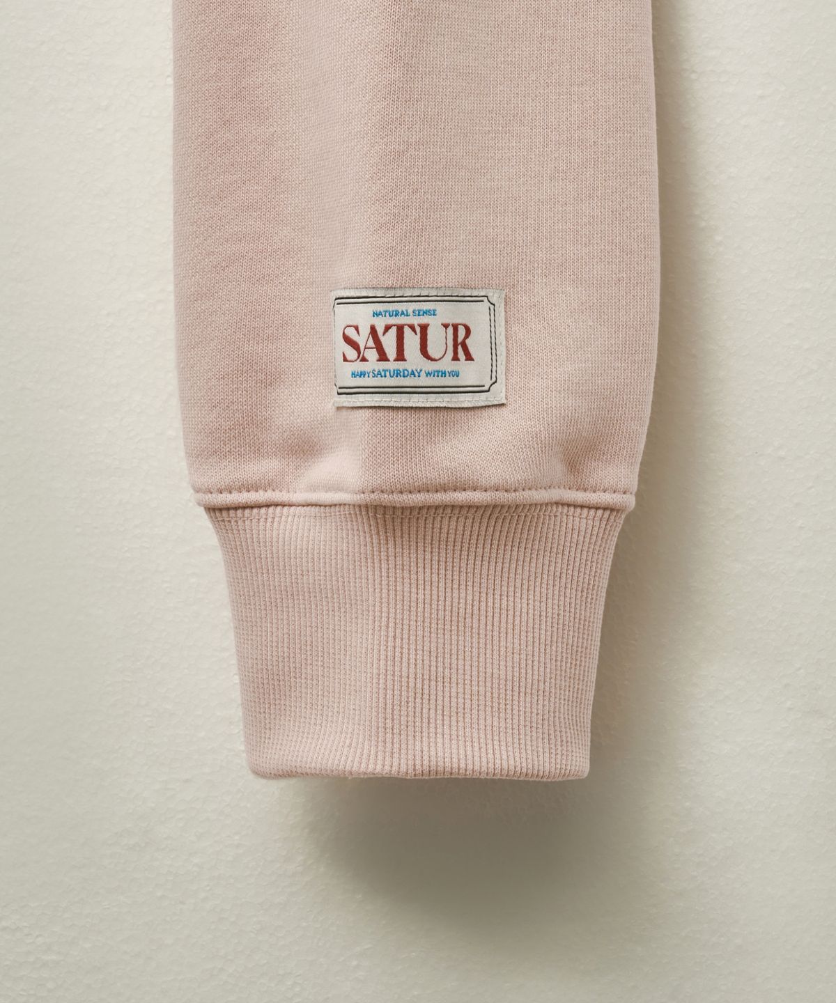 세터(SATUR) 클래식 로고 스웨트셔츠 라이트 핑크