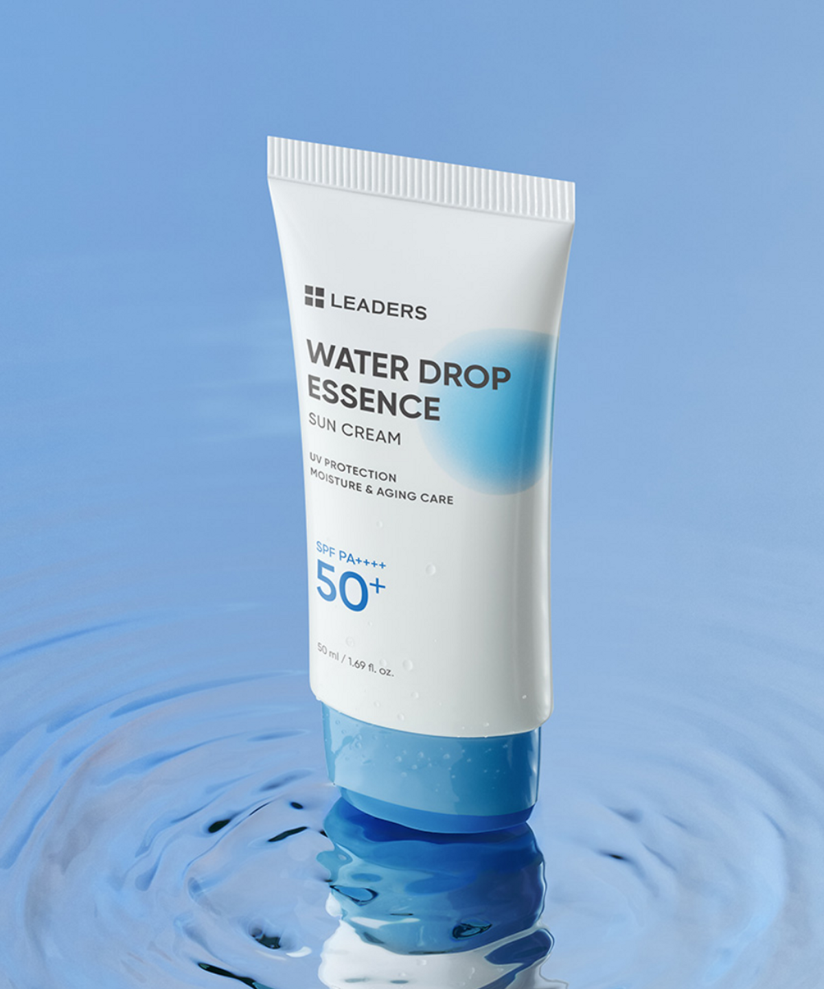 리더스코스메틱(LEADERS COSMETICS) 리더스 워터드롭 에센스 유기자차 선크림 50ml