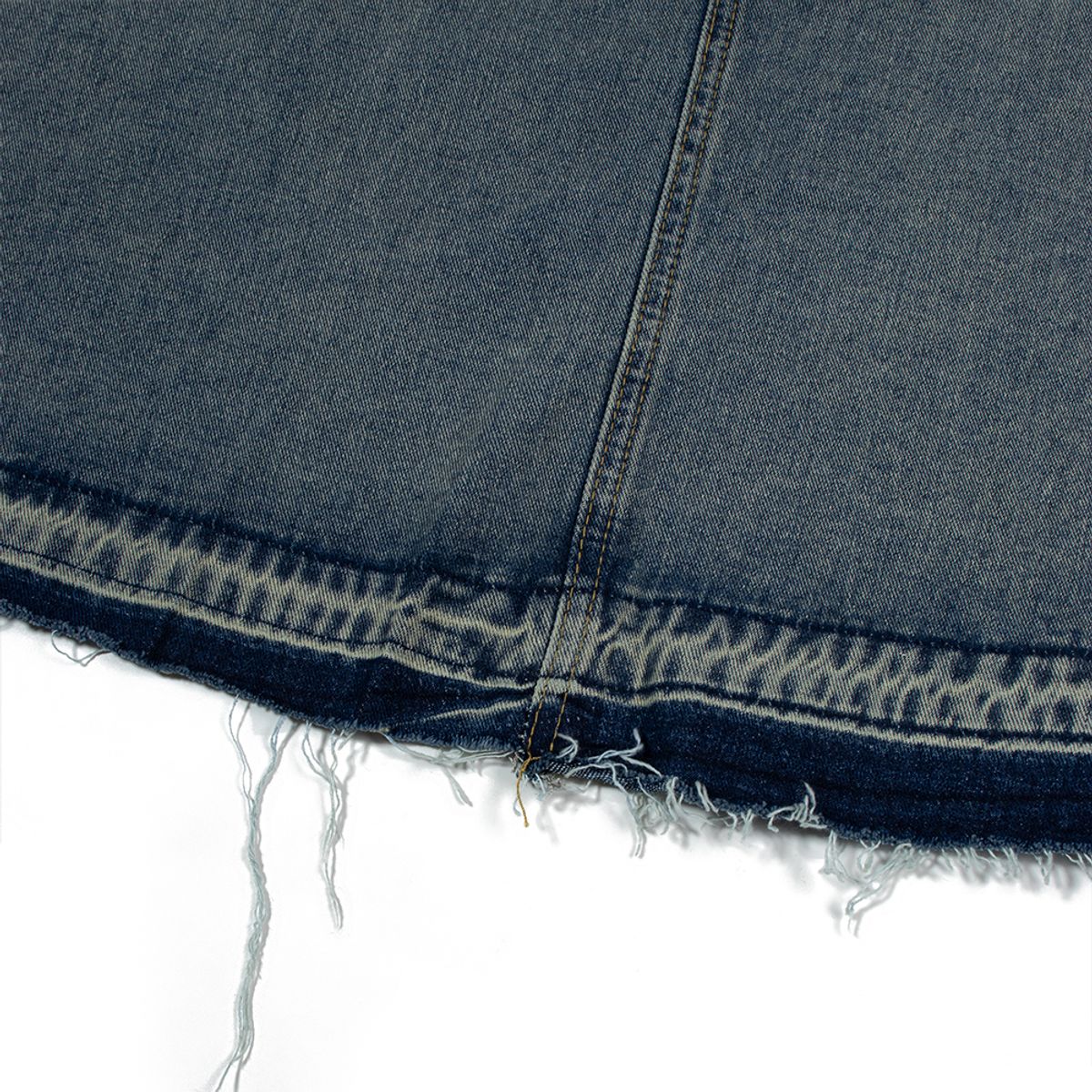 모아(MOAA) Raw Hem Denim Midi Skirt (WASHED JEAN)